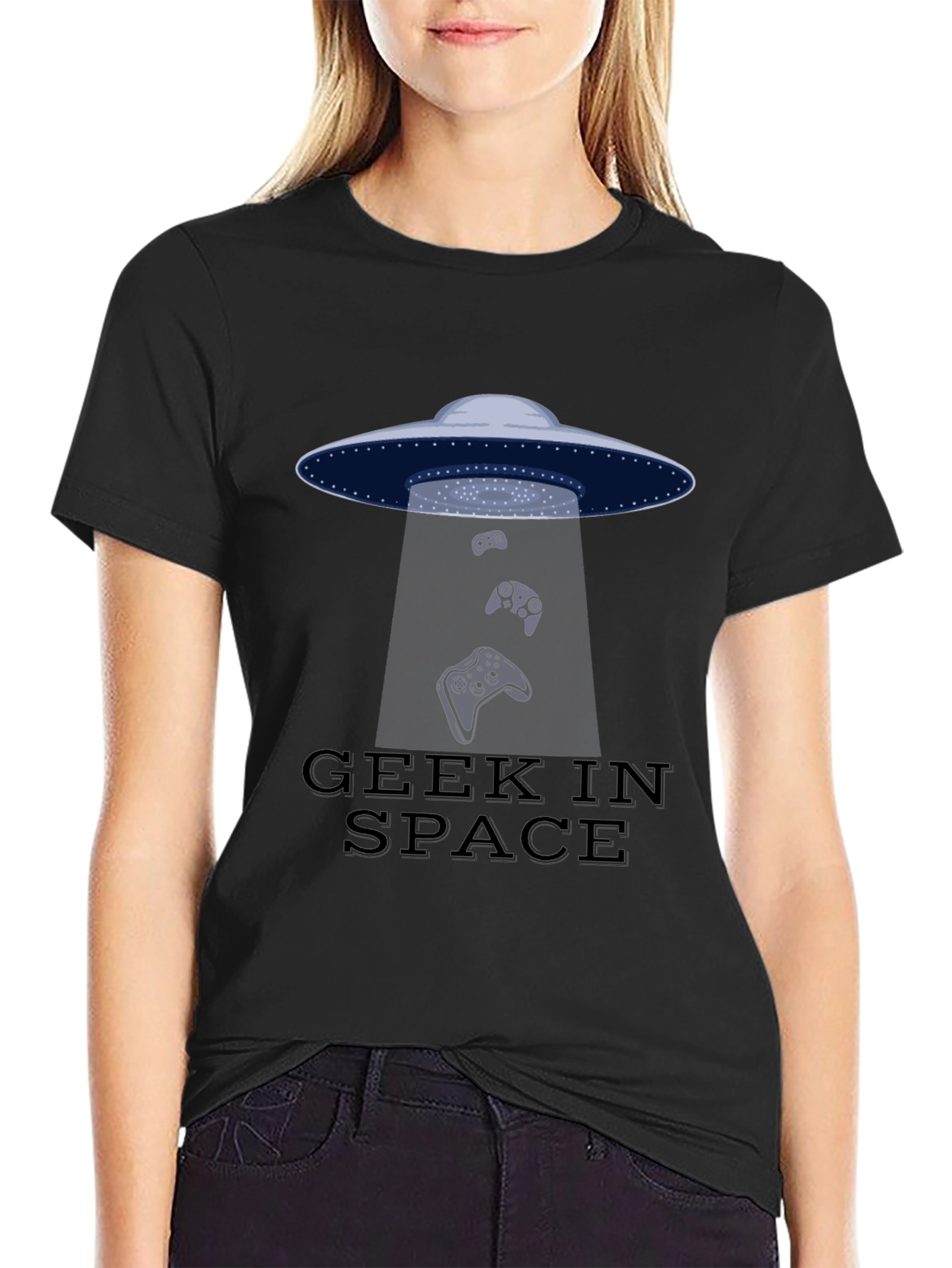 Geek in Space UFO Abduction T-Shirt