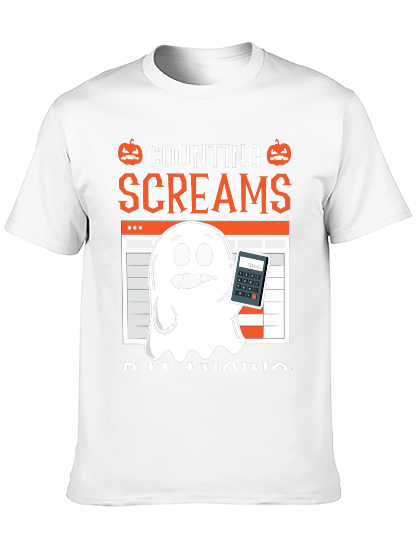 Counting Screams Balancing Halloween Accountant T-Shirt