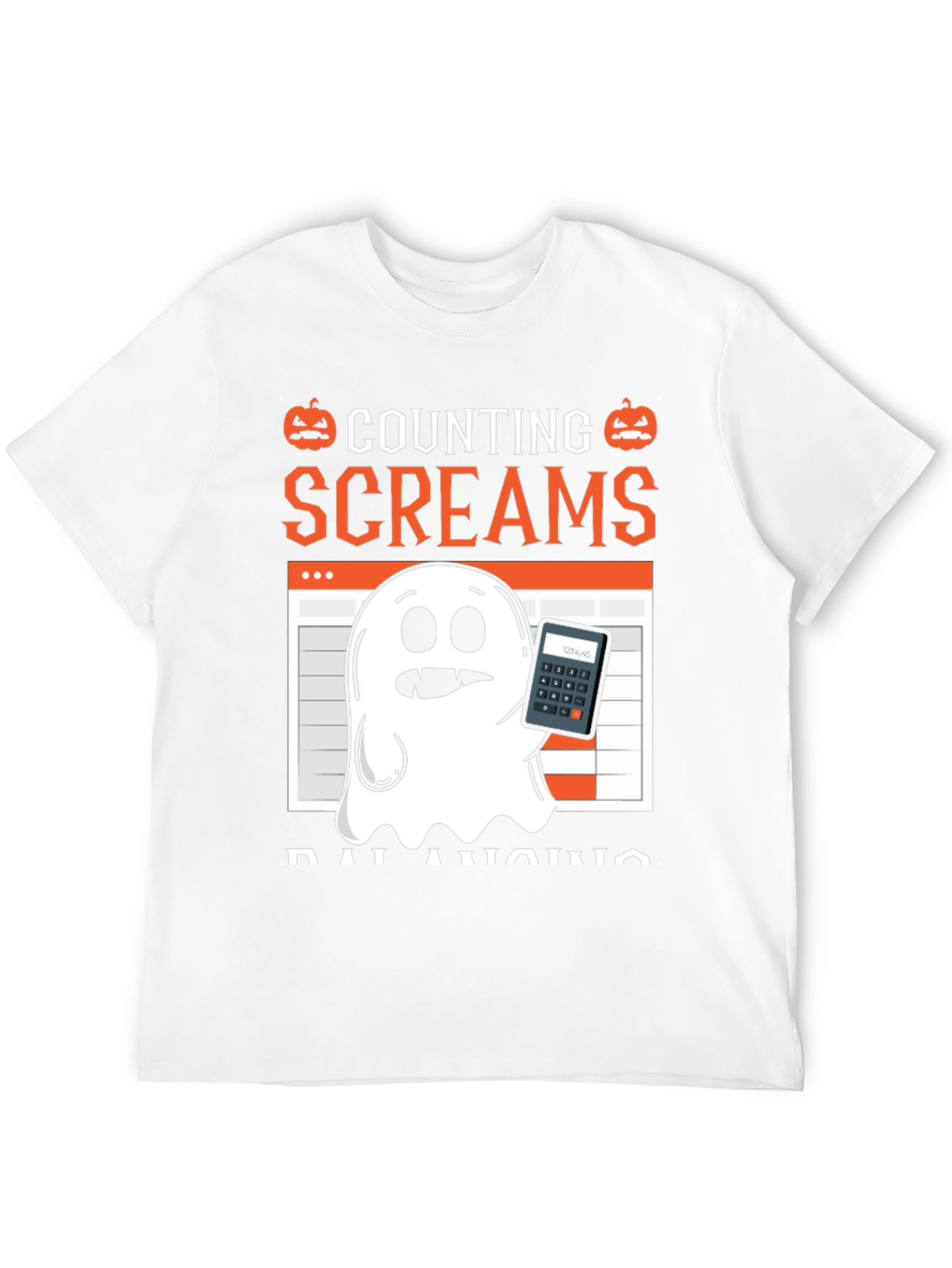 Counting Screams Balancing Halloween Accountant T-Shirt