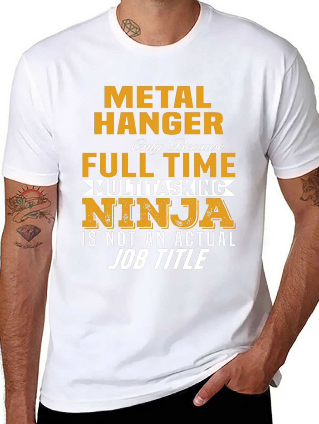Metal Hanger Full Time Job Novelty T-Shirt