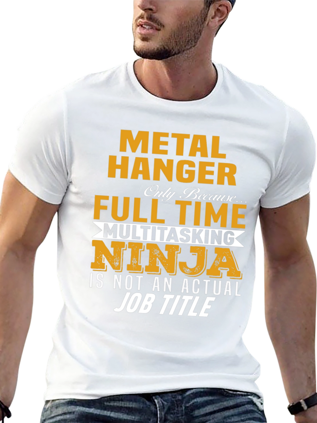Metal Hanger Full Time Job Novelty T-Shirt