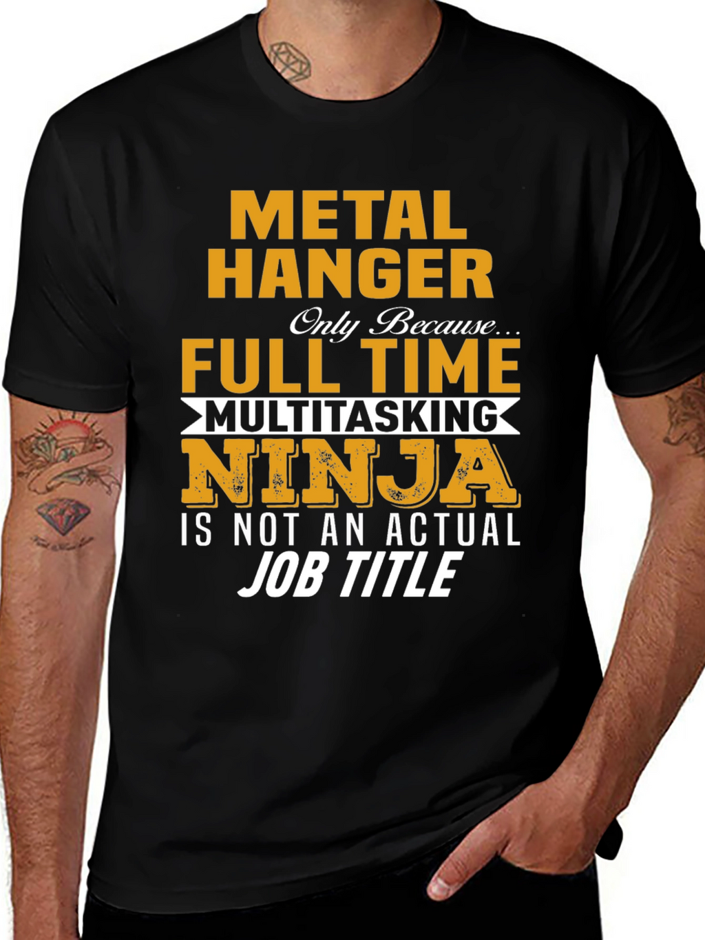 Metal Hanger Full Time Job Novelty T-Shirt