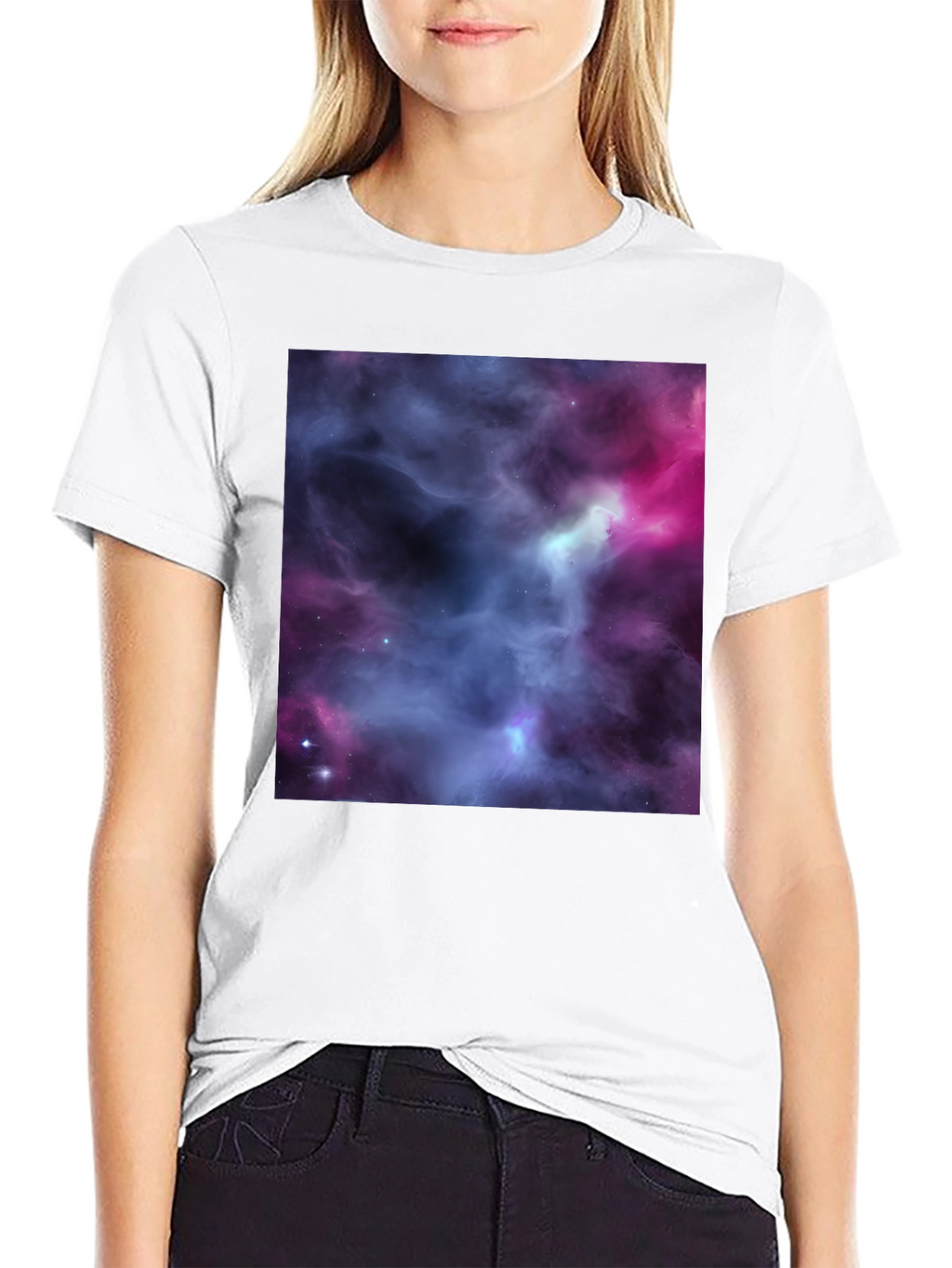 Nebula Print Black T-Shirt