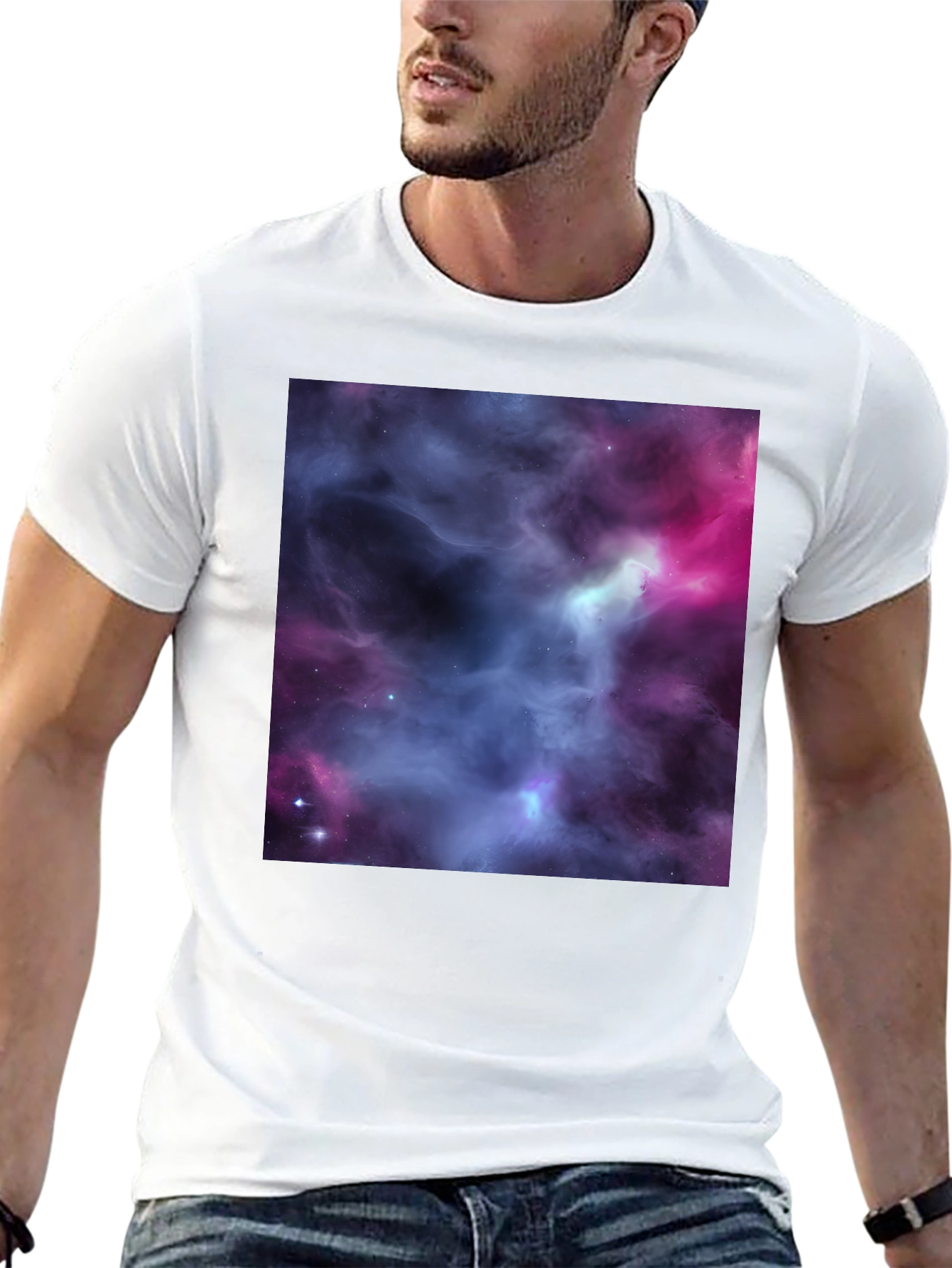Nebula Print Black T-Shirt