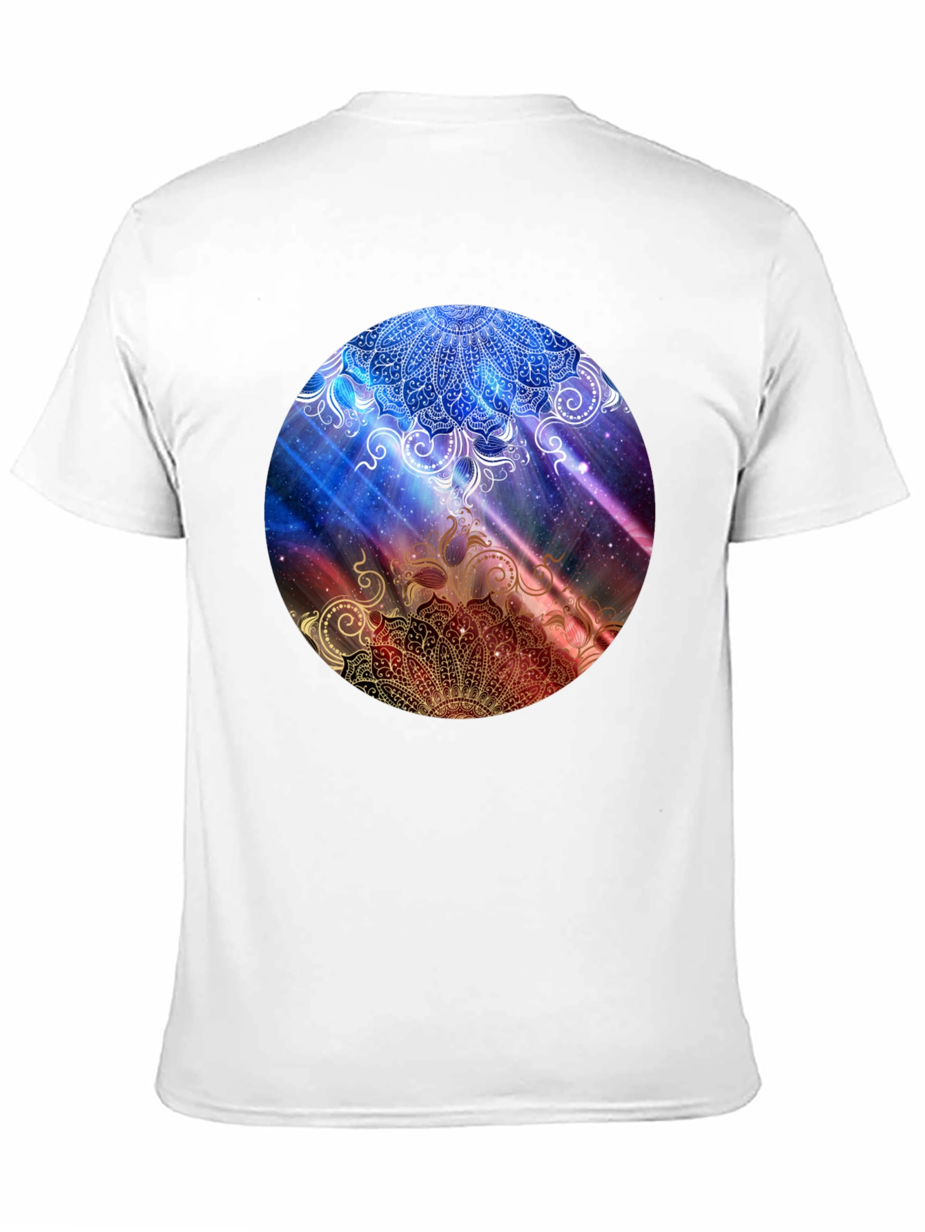 Mandala Galaxy Graphic Black T-Shirt