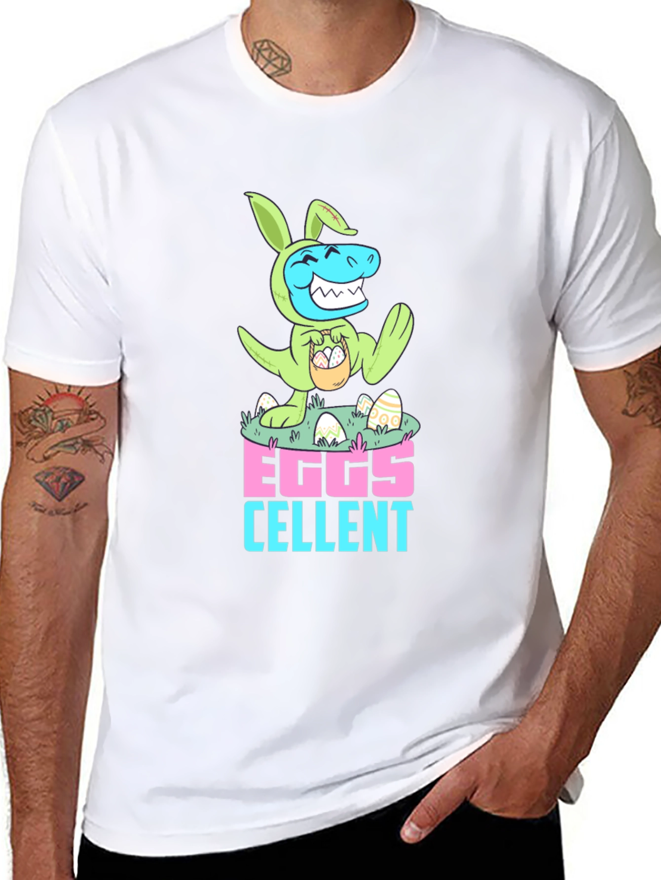 Eggs-cellent Easter Dino Bunny T-Shirt
