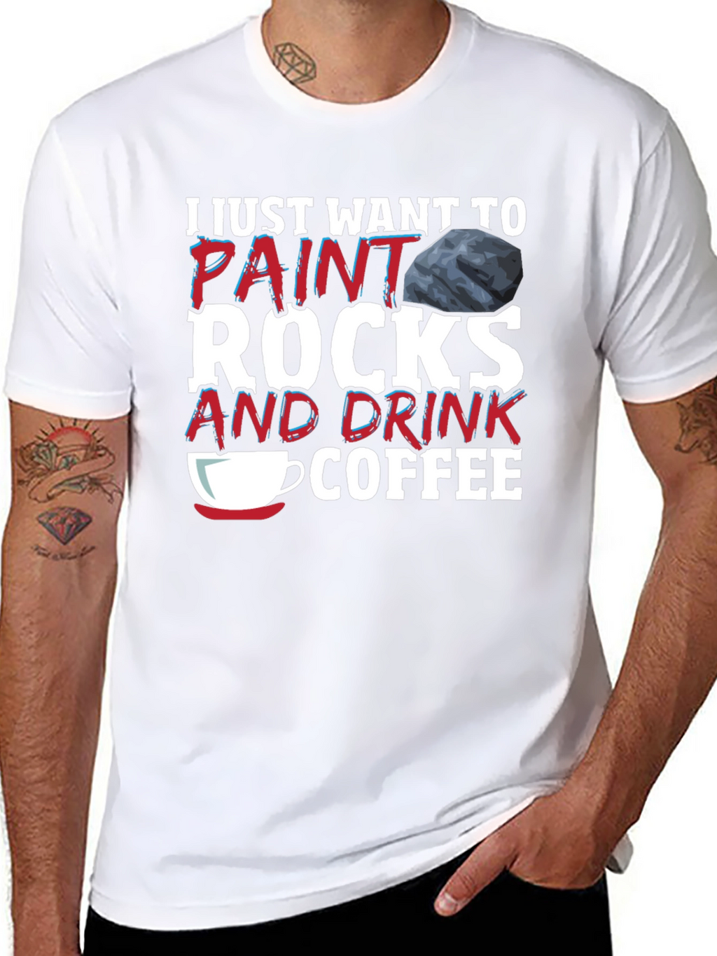 Paint Rocks and Drink Coffee T-Shirt