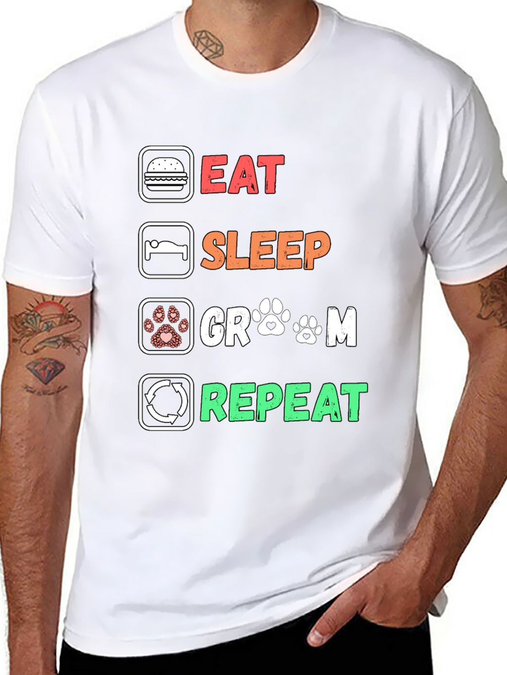 Eat Sleep Groom Repeat T-Shirt