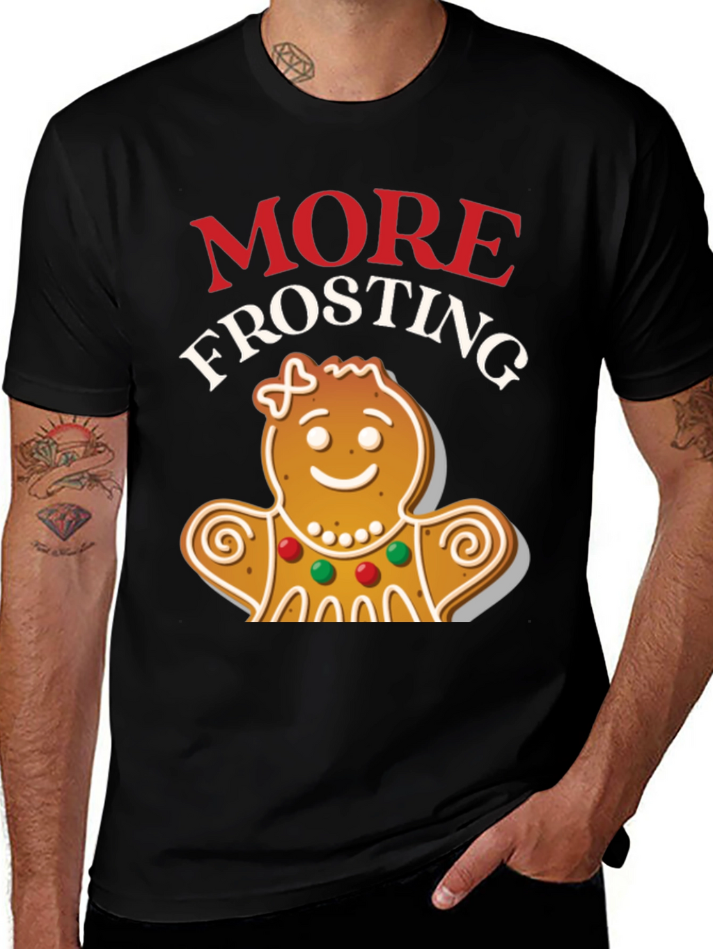 More Frosting Gingerbread Christmas Graphic Tee