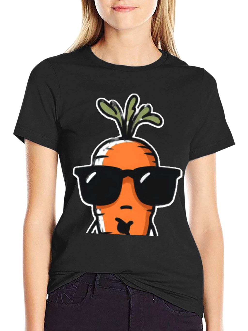 Cool Carrot Graphic Tee - Black