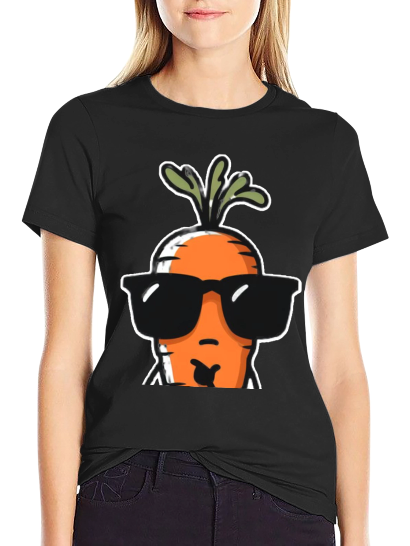 Cool Carrot Graphic Tee - Black