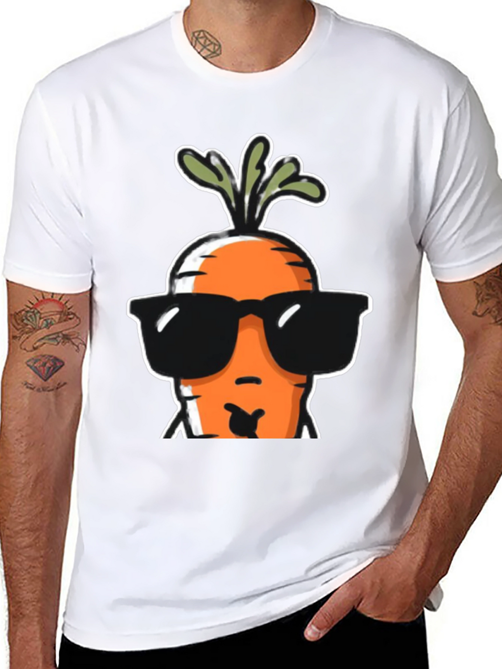 Cool Carrot Graphic Tee - Black