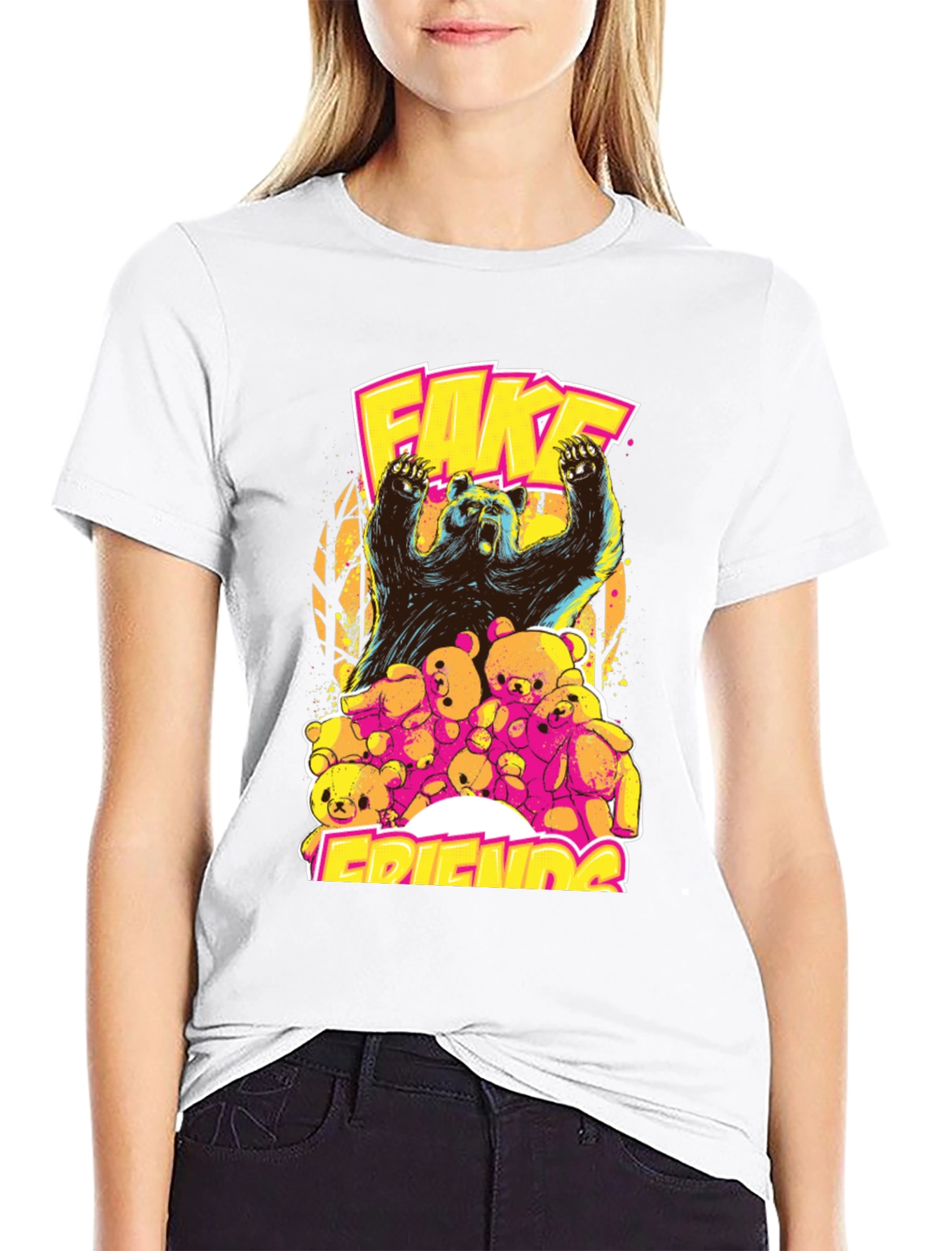 Fake Friends Graphic T-Shirt - Black Cotton Tee