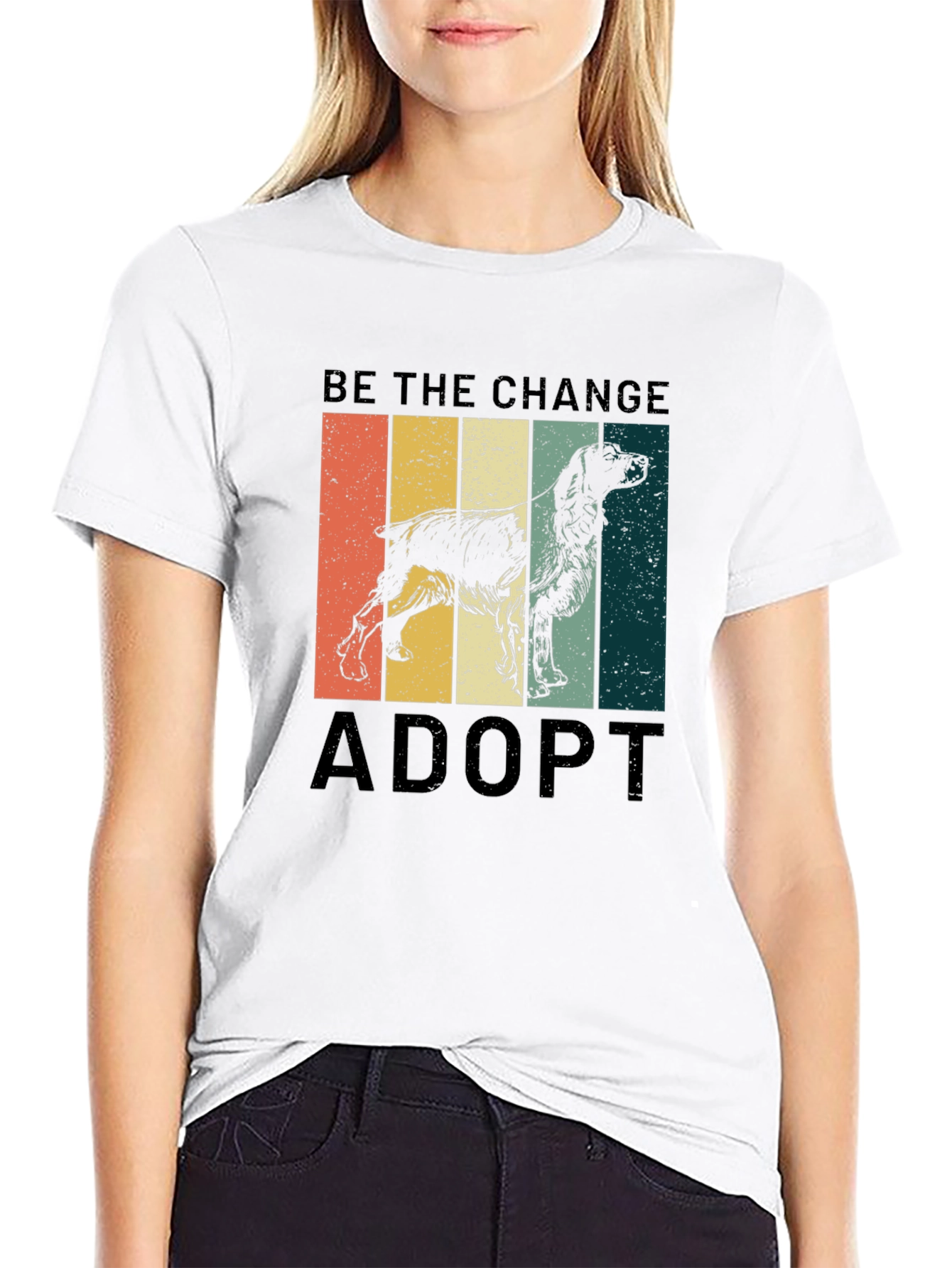 Adopt Dog Graphic T-Shirt