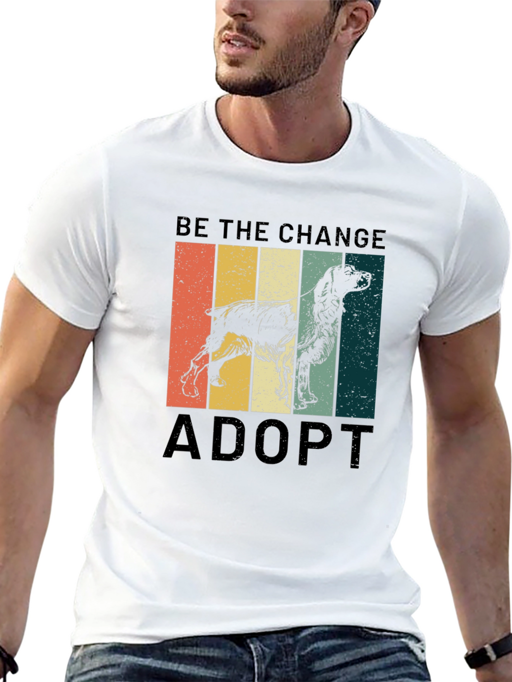 Adopt Dog Graphic T-Shirt