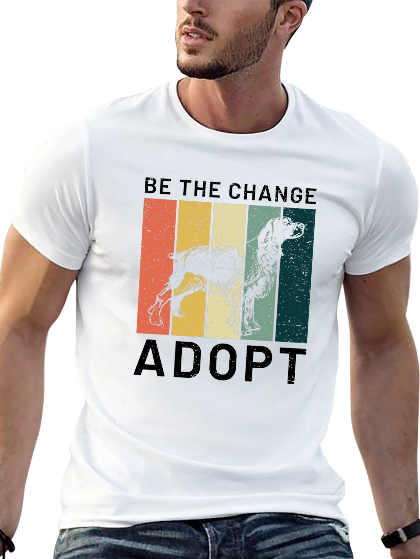 Adopt Dog Graphic T-Shirt