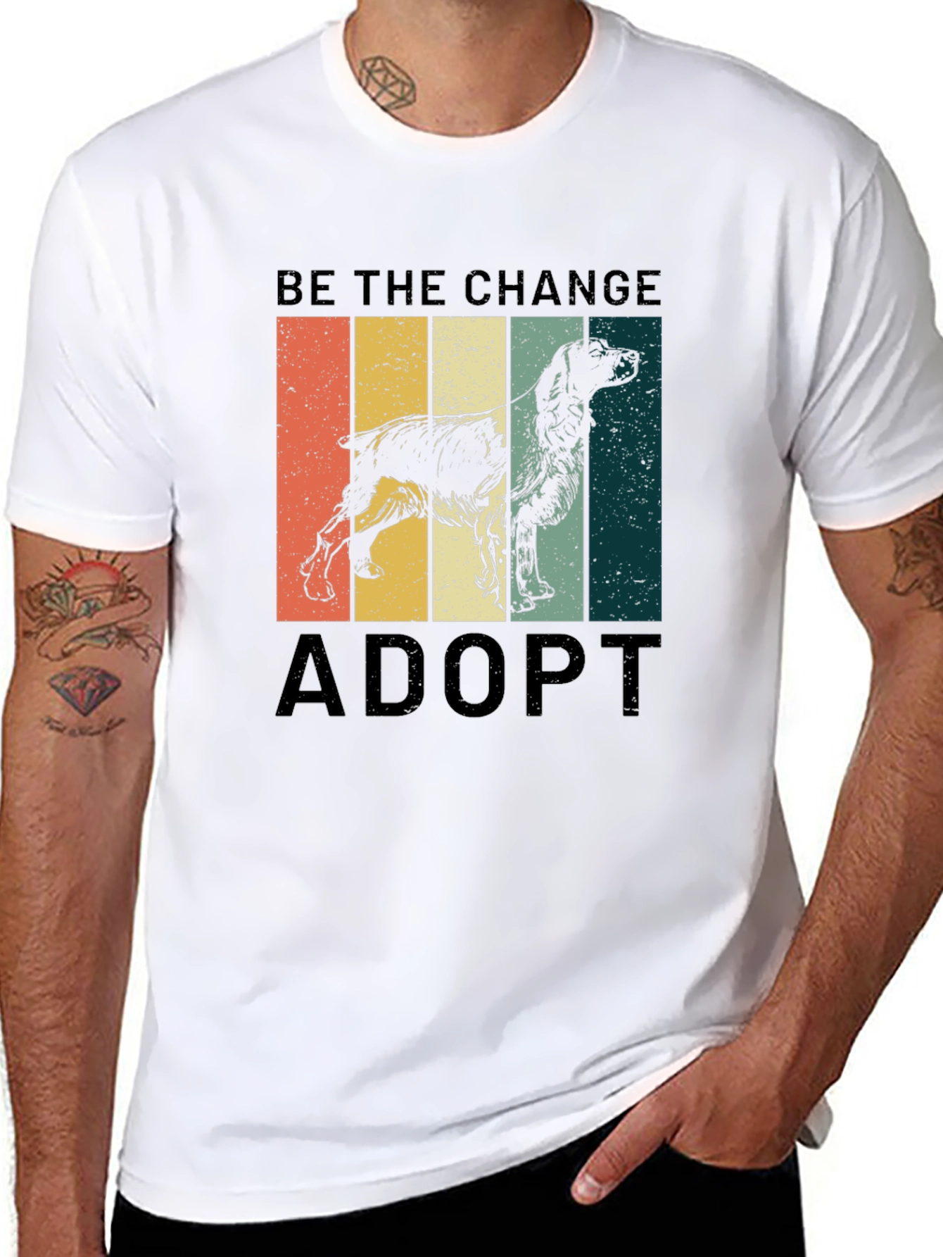 Adopt Dog Graphic T-Shirt