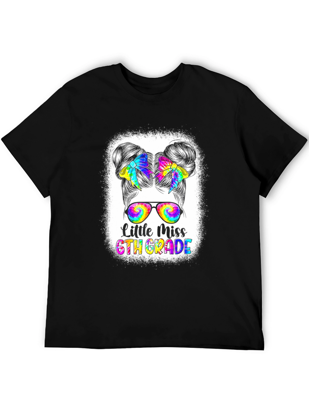 Little Miss 6th Grade Tie Dye T-Shirt