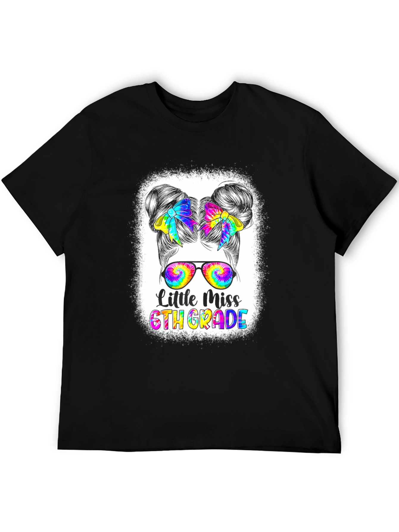 Little Miss 6th Grade Tie Dye T-Shirt