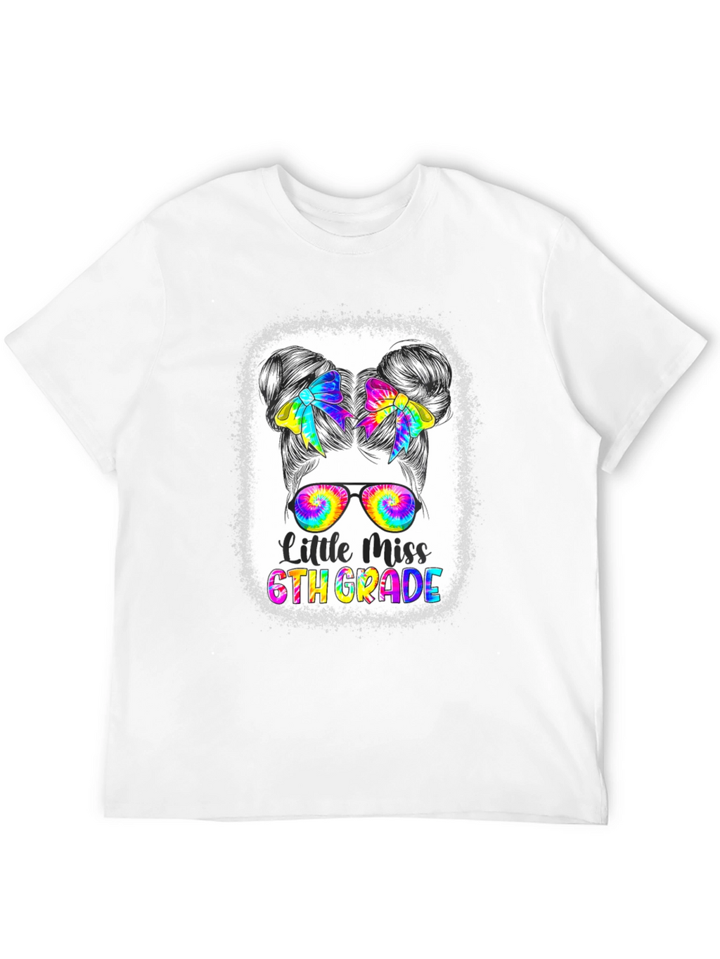 Little Miss 6th Grade Tie Dye T-Shirt