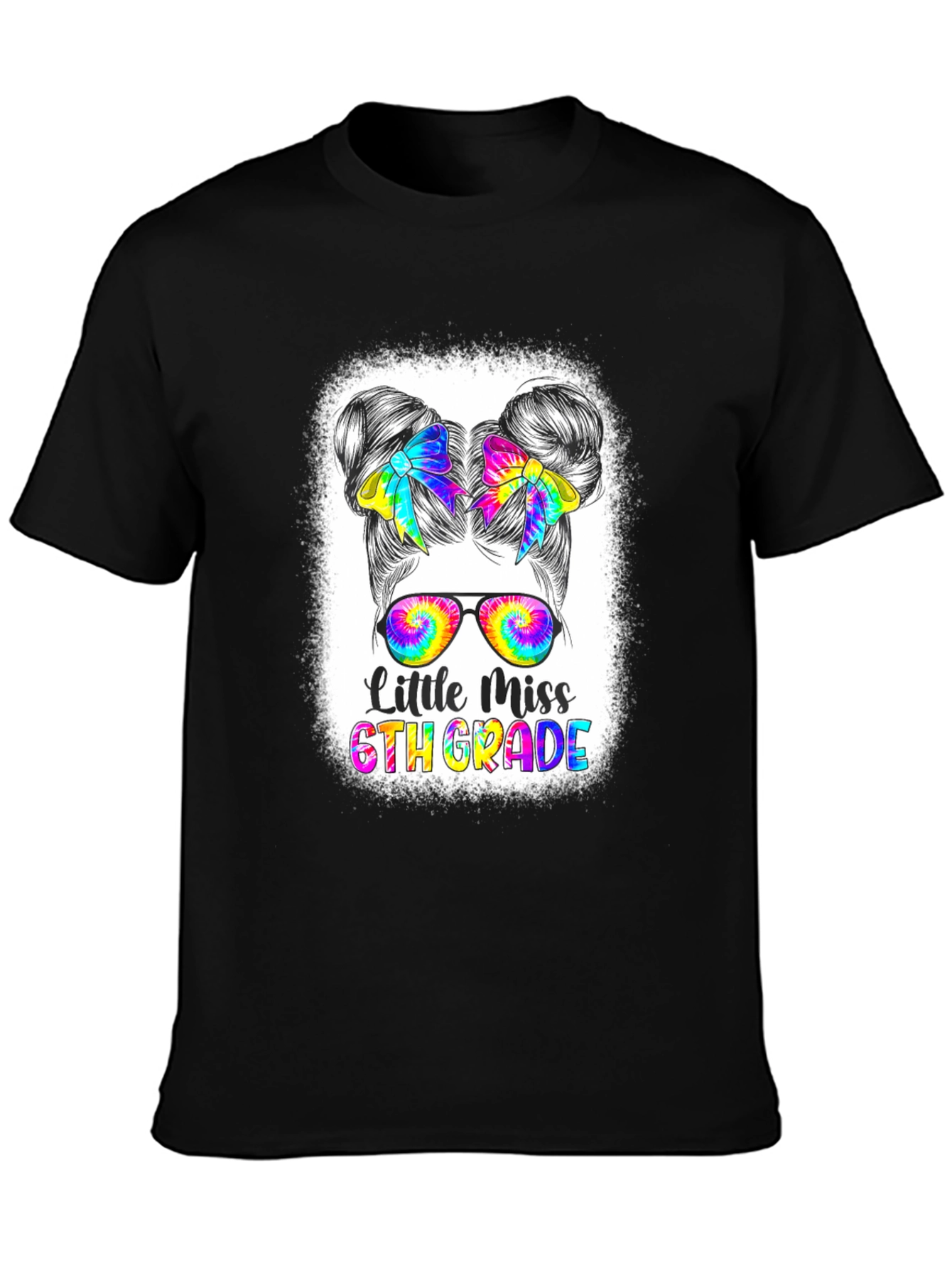 Little Miss 6th Grade Tie Dye T-Shirt