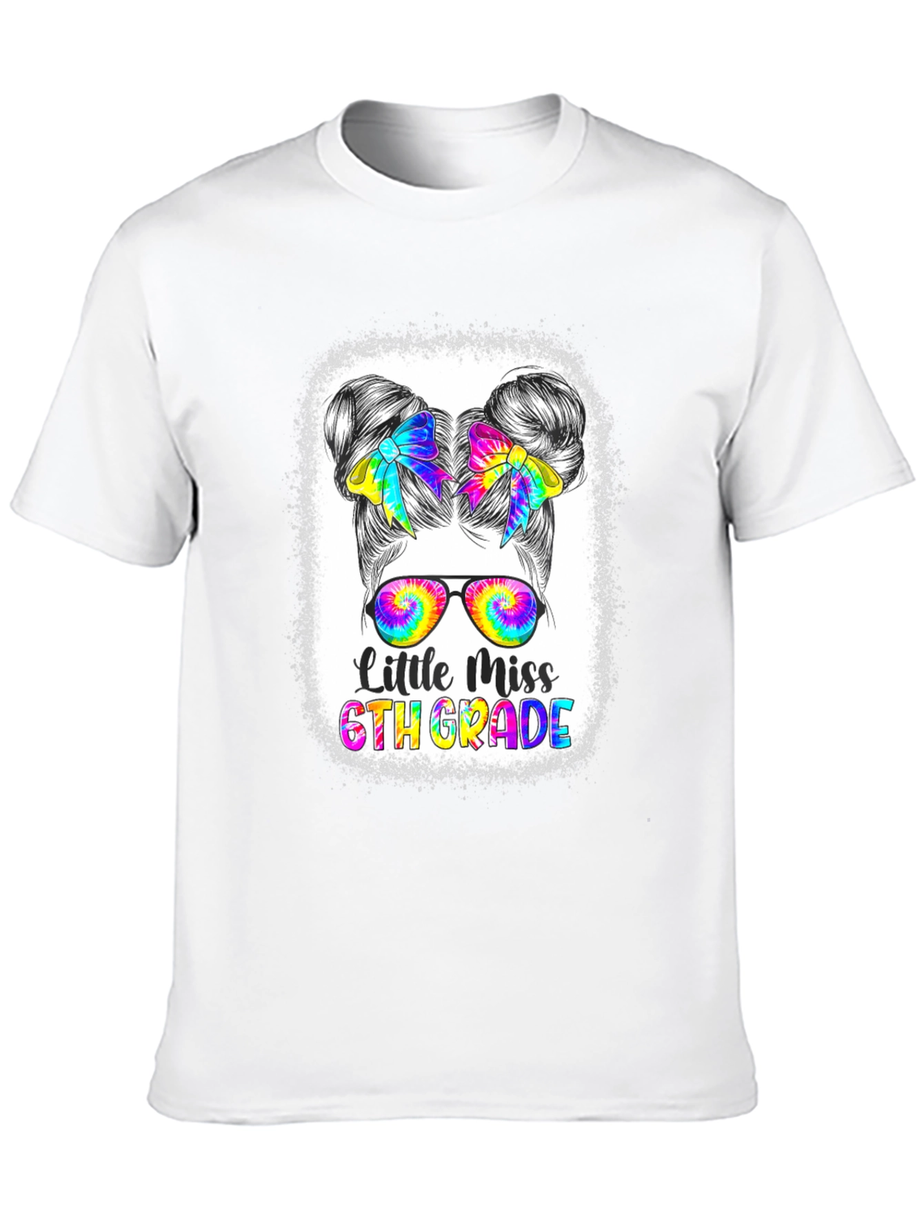 Little Miss 6th Grade Tie Dye T-Shirt