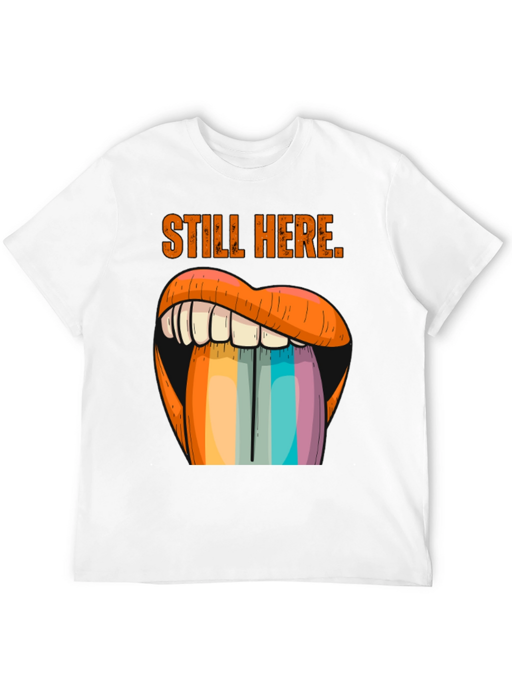 Still Here Graphic Tee - Rainbow Tongue