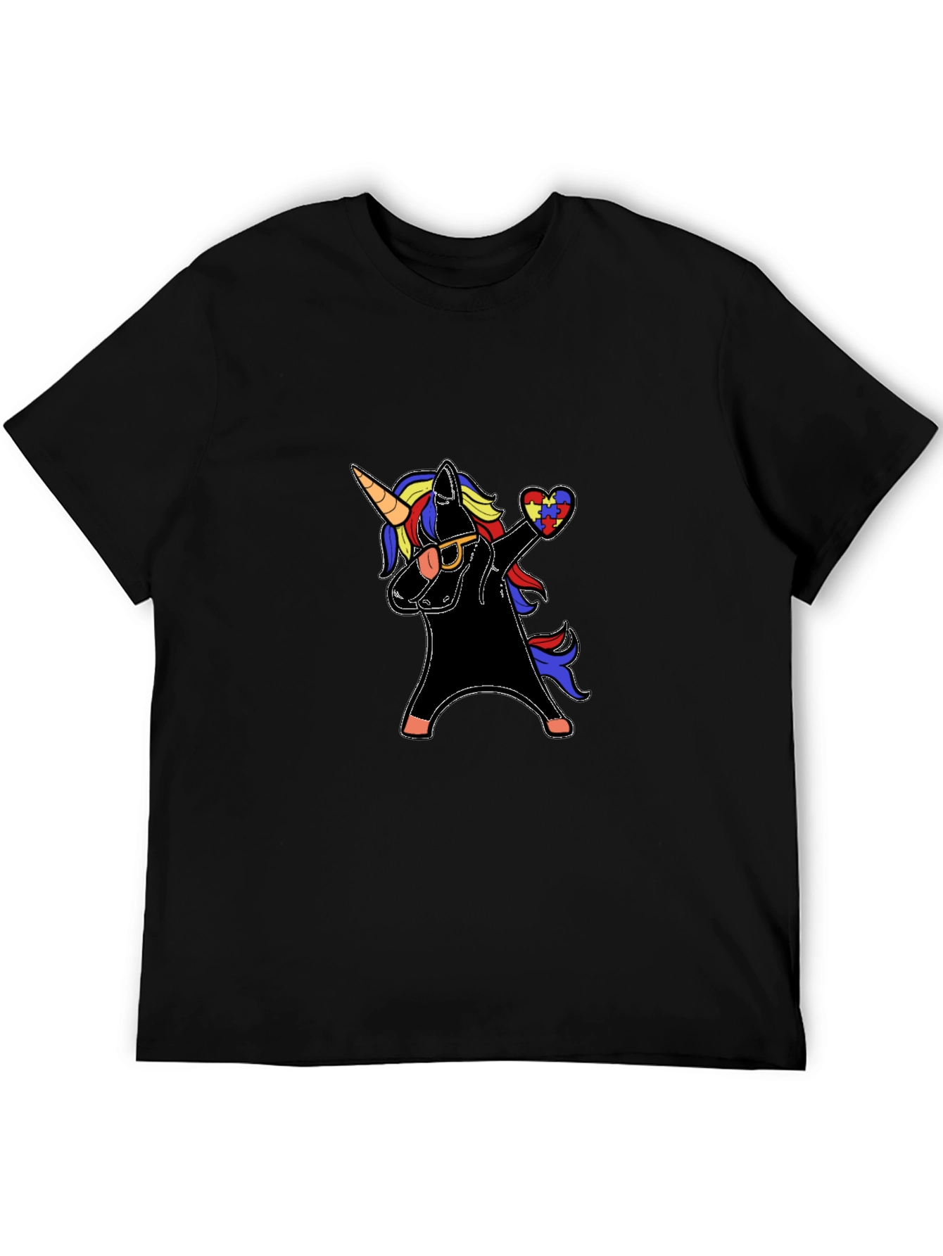 Unicorn Autism Awareness Dabbing T-Shirt