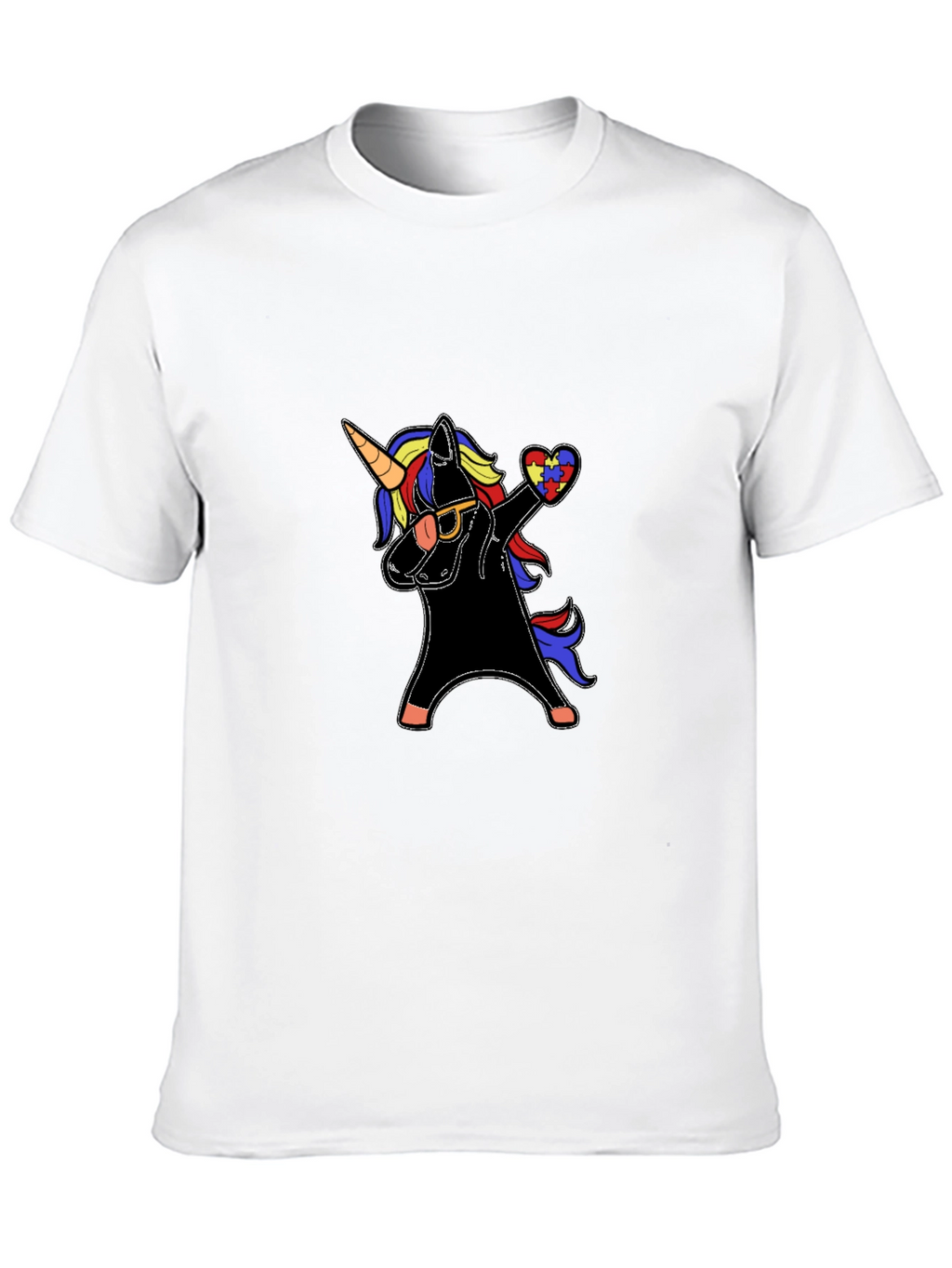 Unicorn Autism Awareness Dabbing T-Shirt