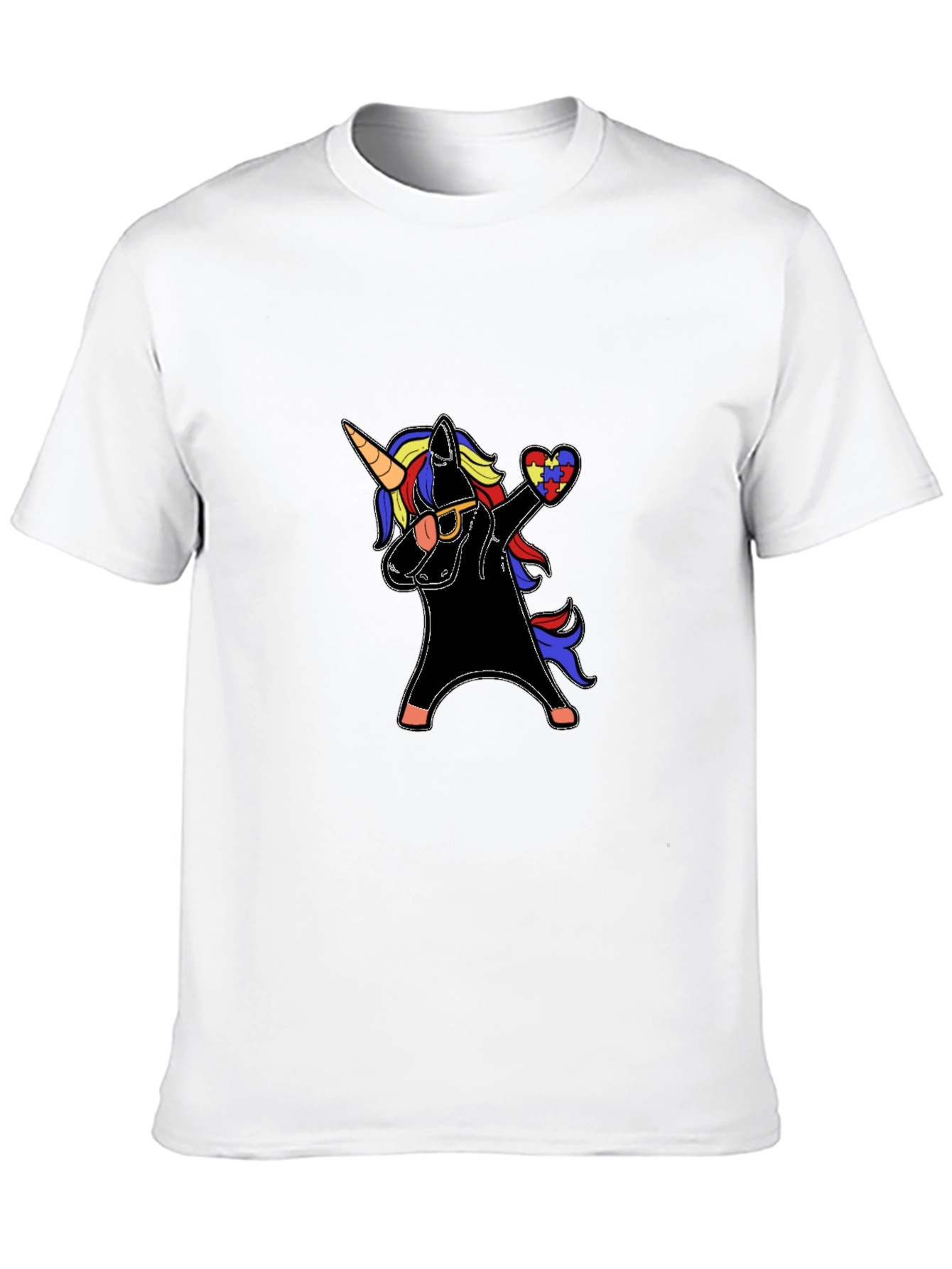 Unicorn Autism Awareness Dabbing T-Shirt