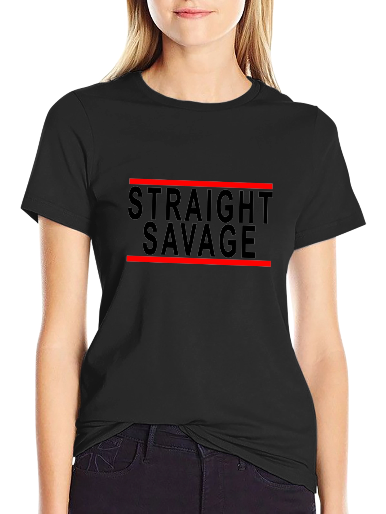Straight Savage Graphic Print T-Shirt
