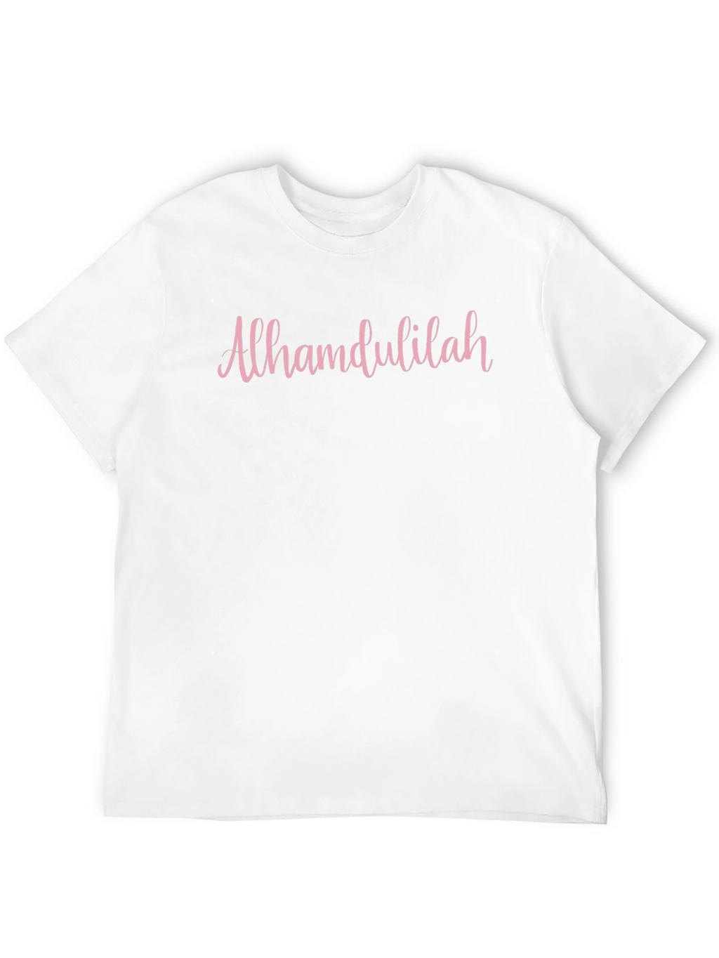 Alhamdulillah Pink Script Black T-Shirt