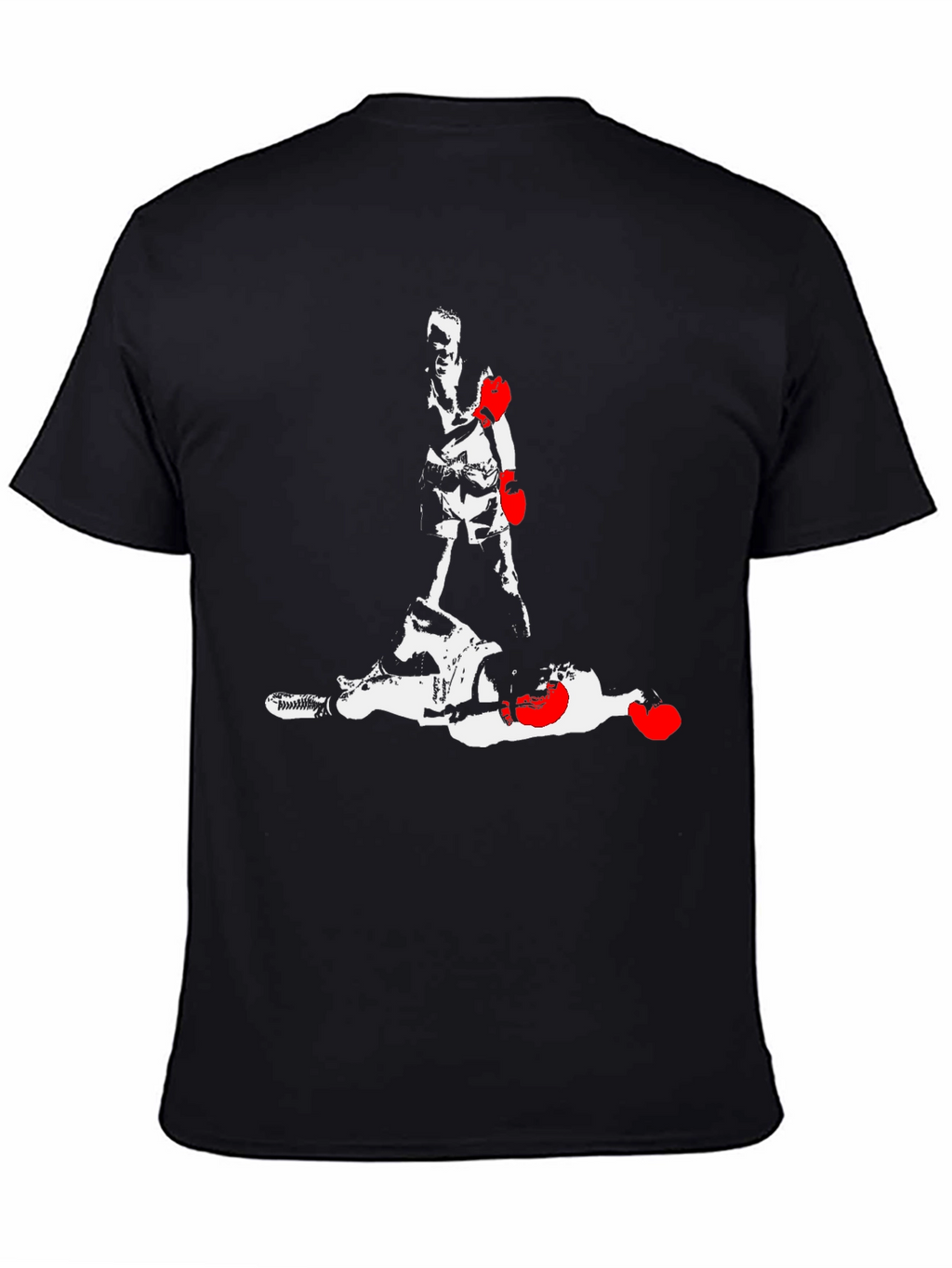 Boxing Graphic Tee - Knockout Design Mens Black T-Shirt