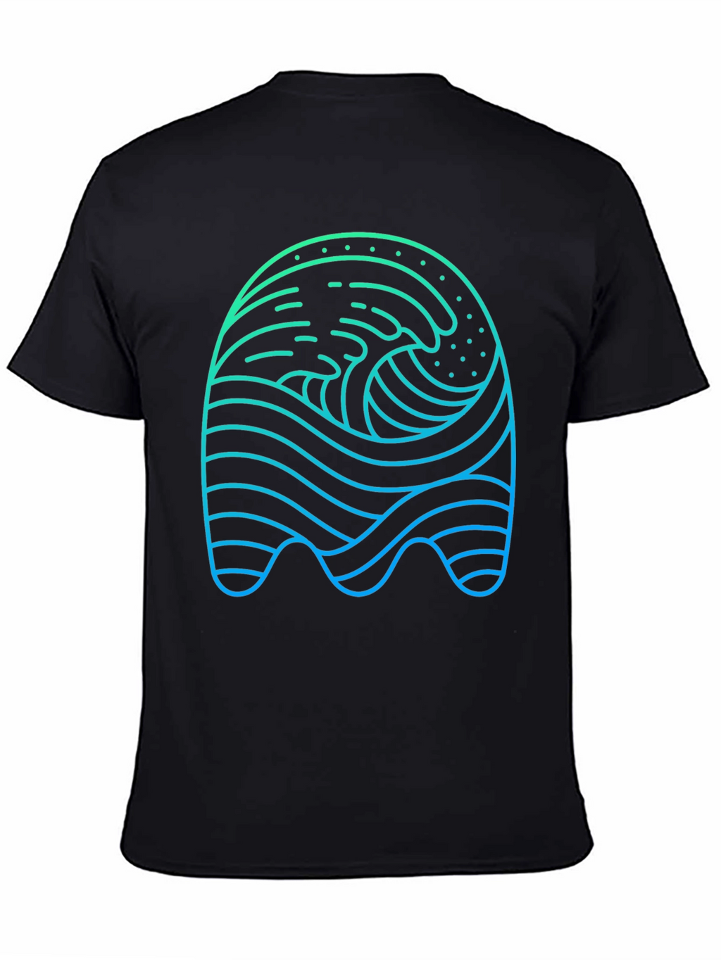 Abstract Wave Graphic T-Shirt - Stylish Mens Tee