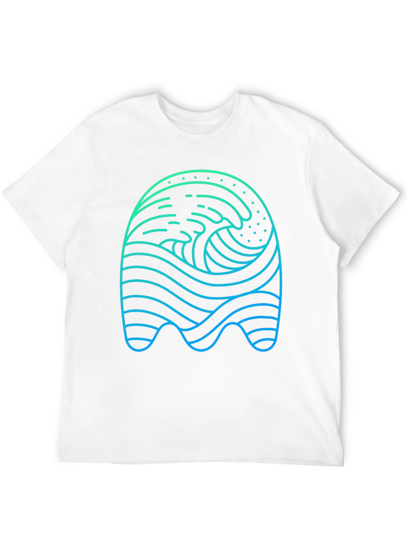 Abstract Wave Graphic T-Shirt - Stylish Mens Tee