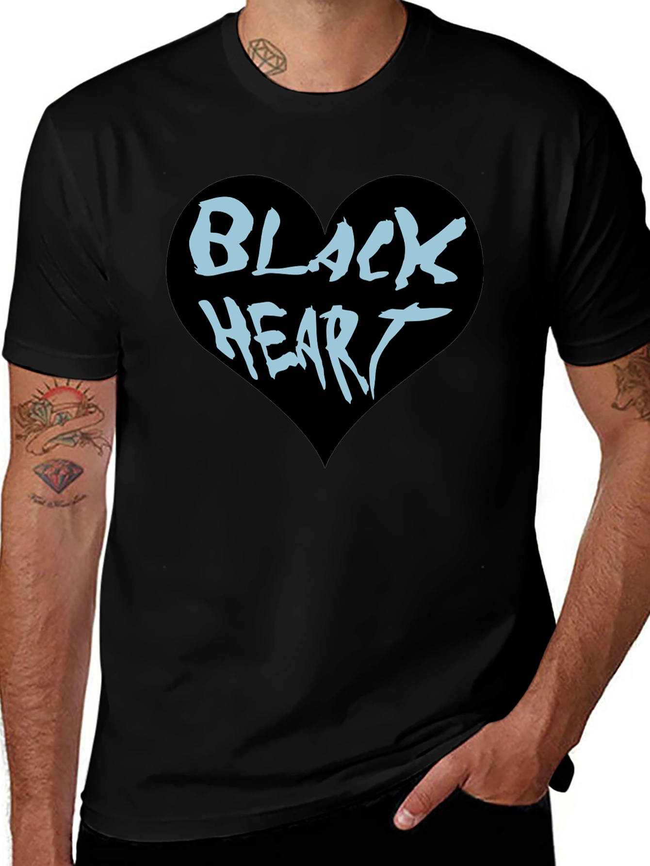 Black Heart Graphic Tee - Cool & Edgy Style