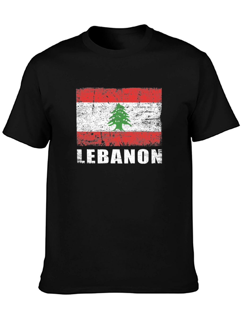 Lebanon Flag T-Shirt - Distressed Graphic Tee