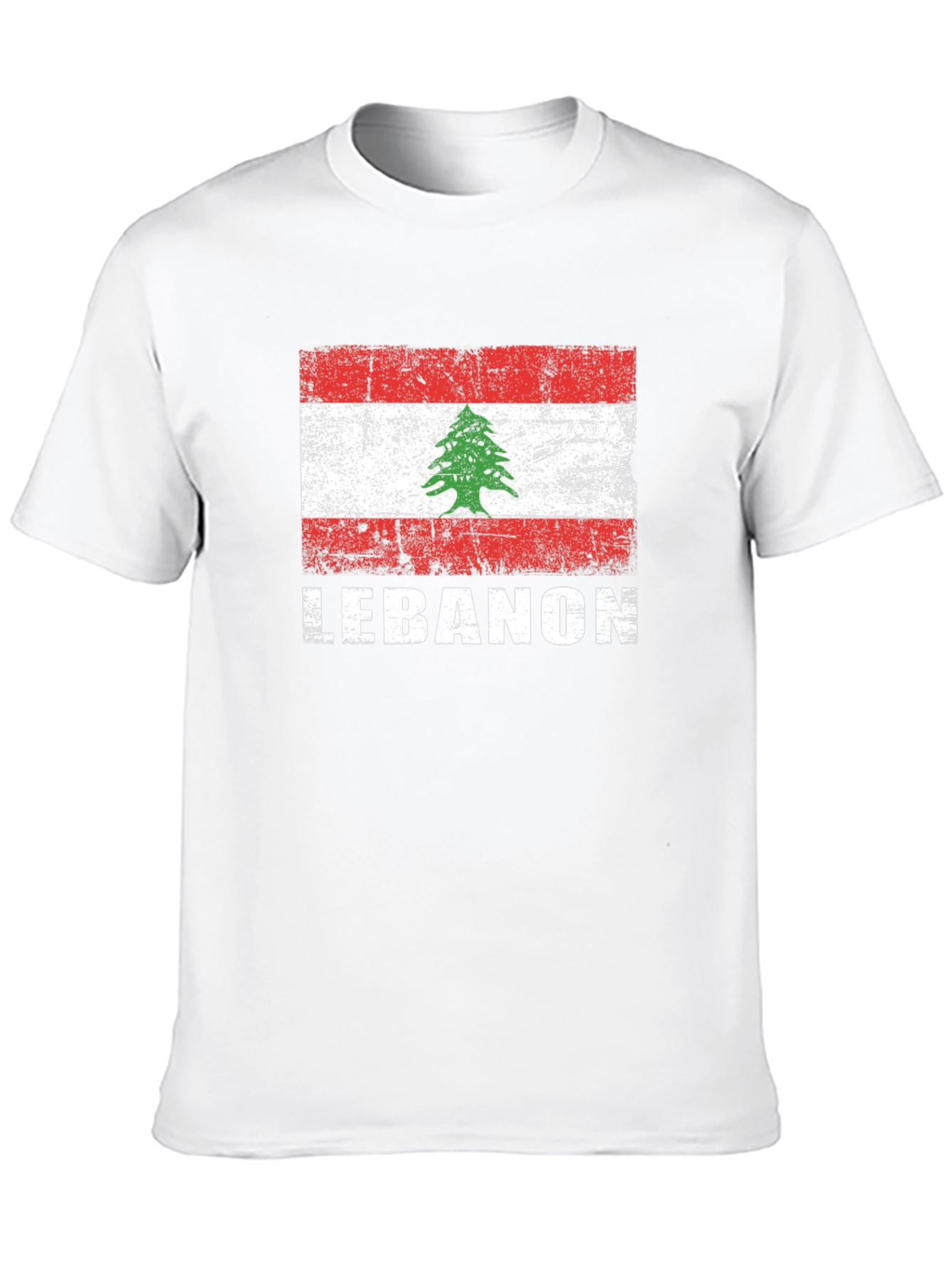 Lebanon Flag T-Shirt - Distressed Graphic Tee