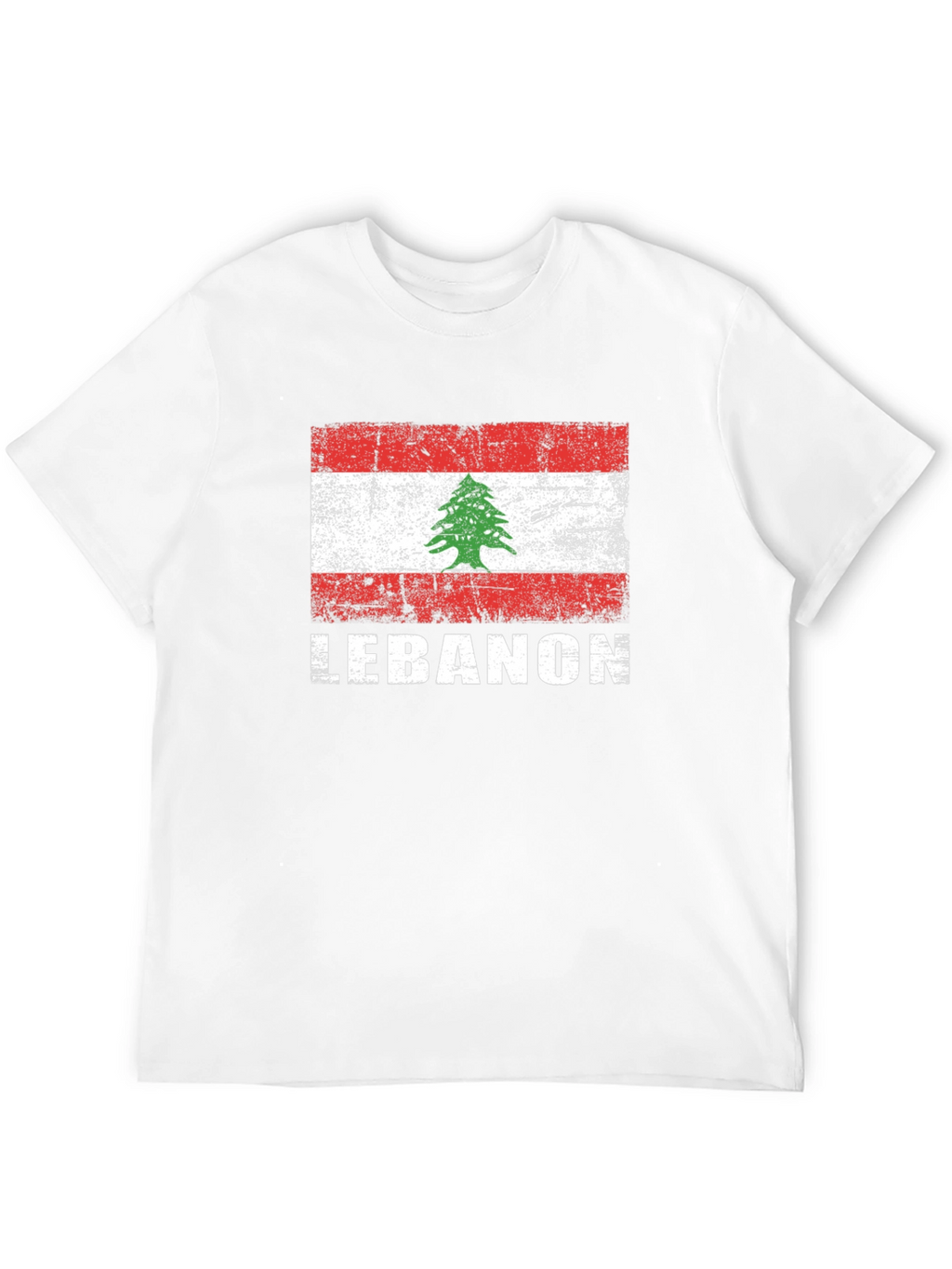Lebanon Flag T-Shirt - Distressed Graphic Tee