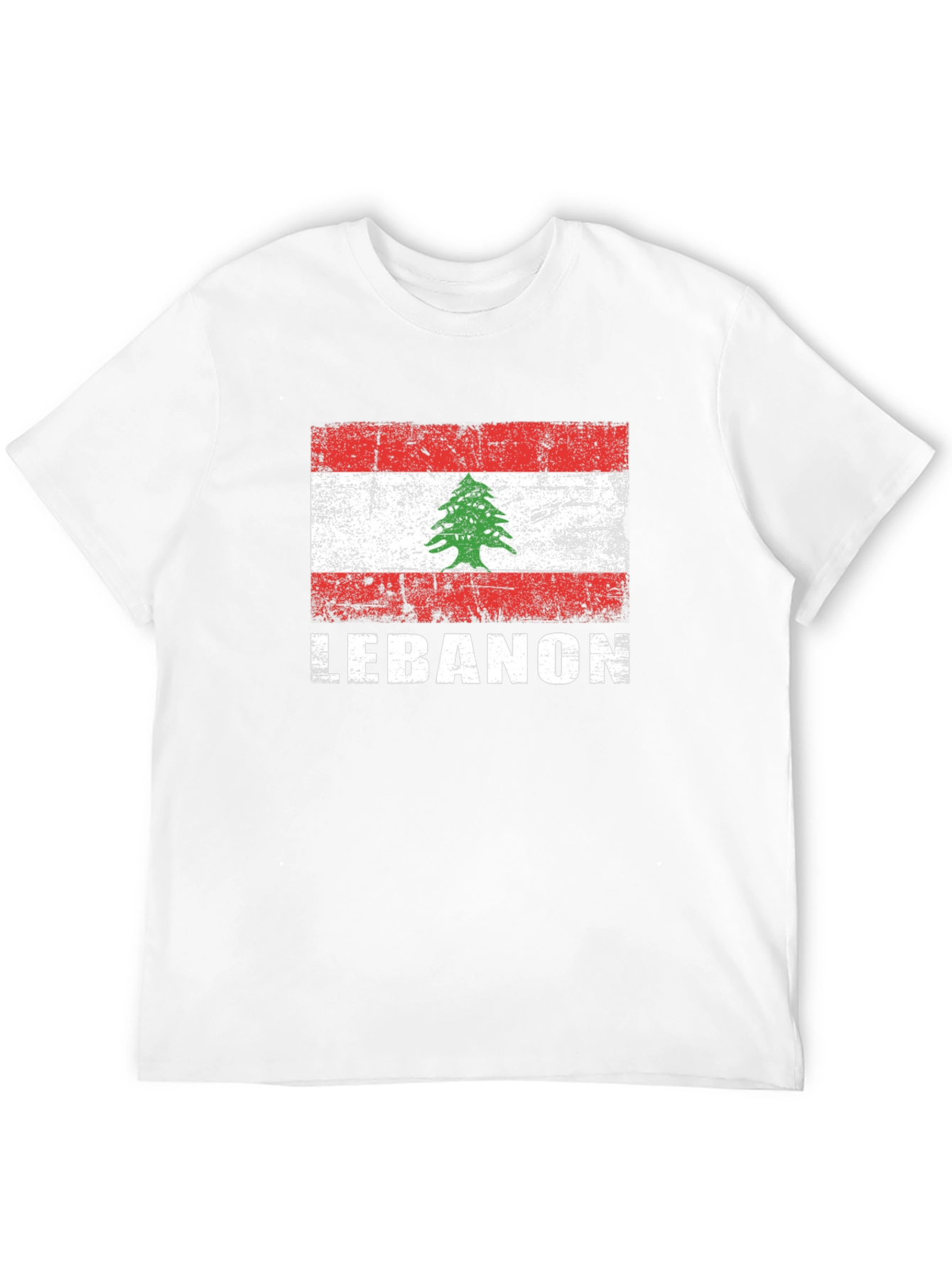 Lebanon Flag T-Shirt - Distressed Graphic Tee