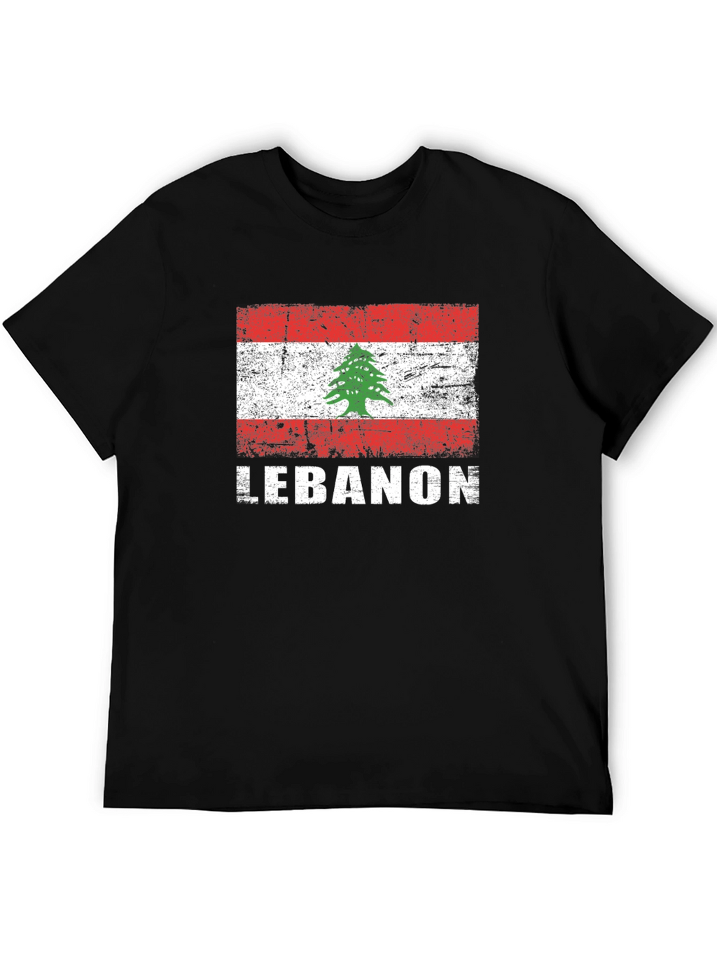 Lebanon Flag T-Shirt - Distressed Graphic Tee