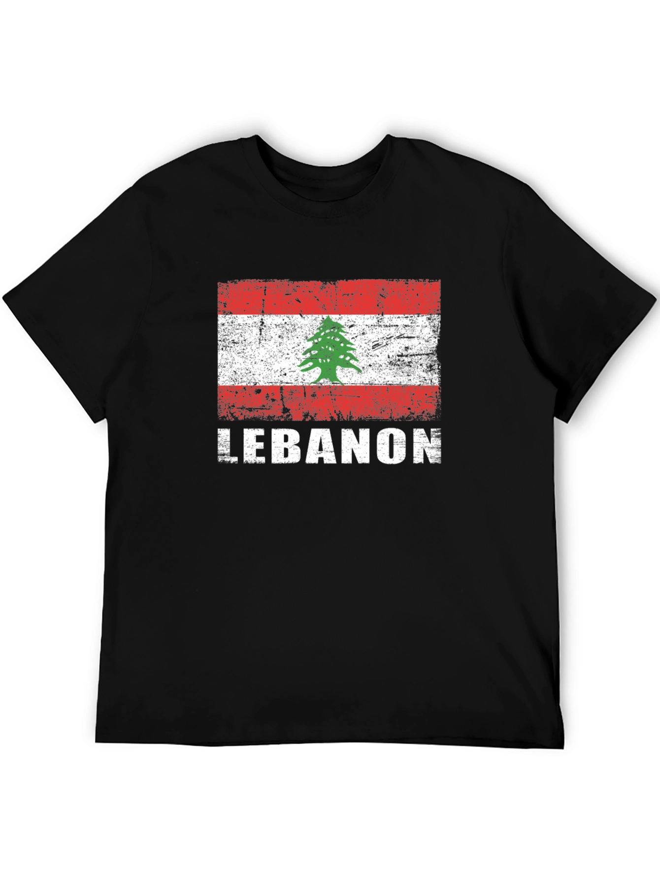 Lebanon Flag T-Shirt - Distressed Graphic Tee