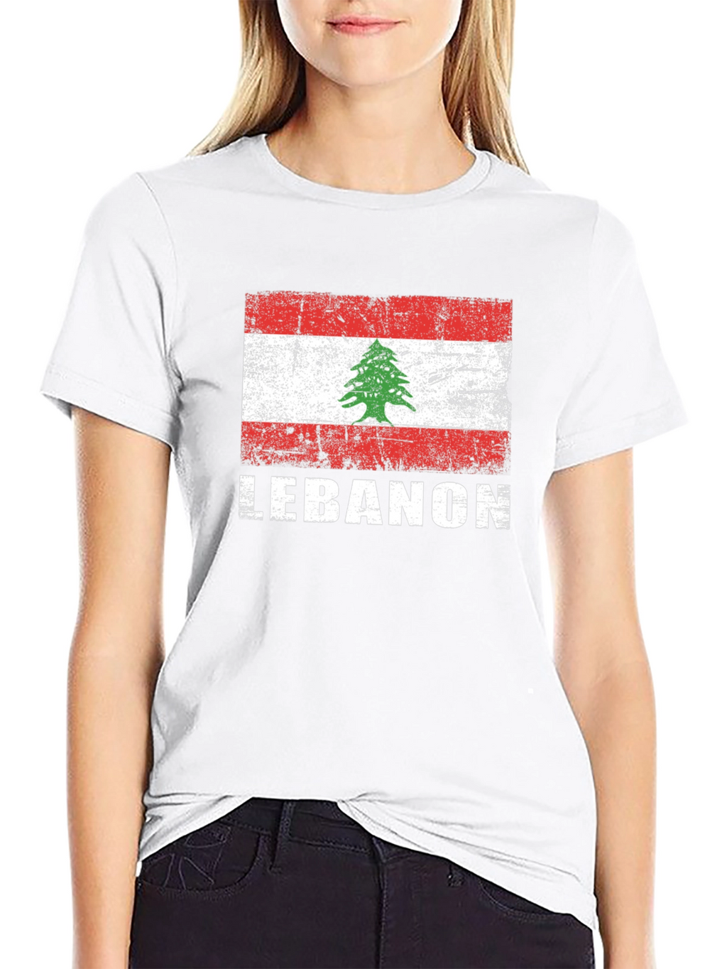 Lebanon Flag T-Shirt - Distressed Graphic Tee