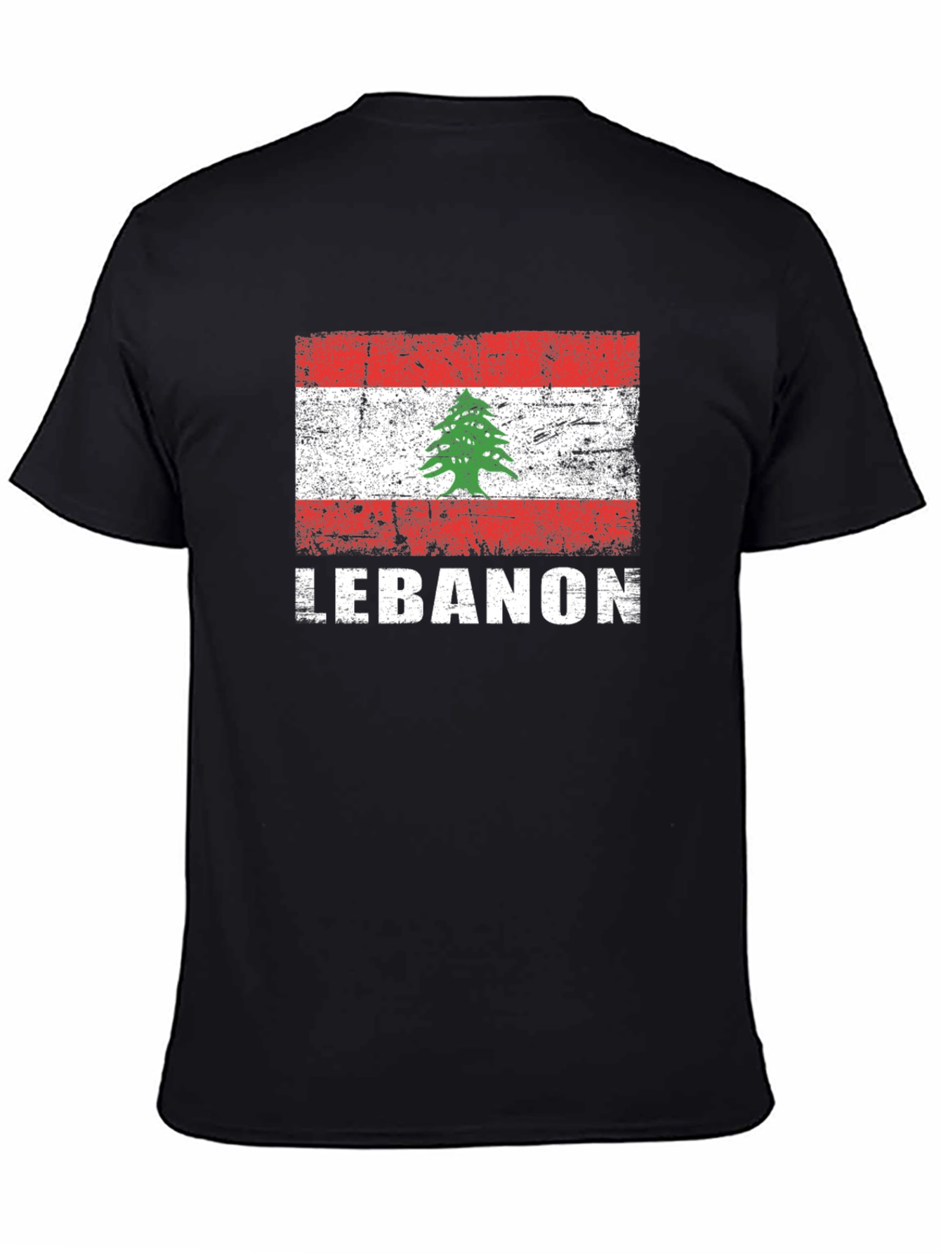 Lebanon Flag T-Shirt - Distressed Graphic Tee