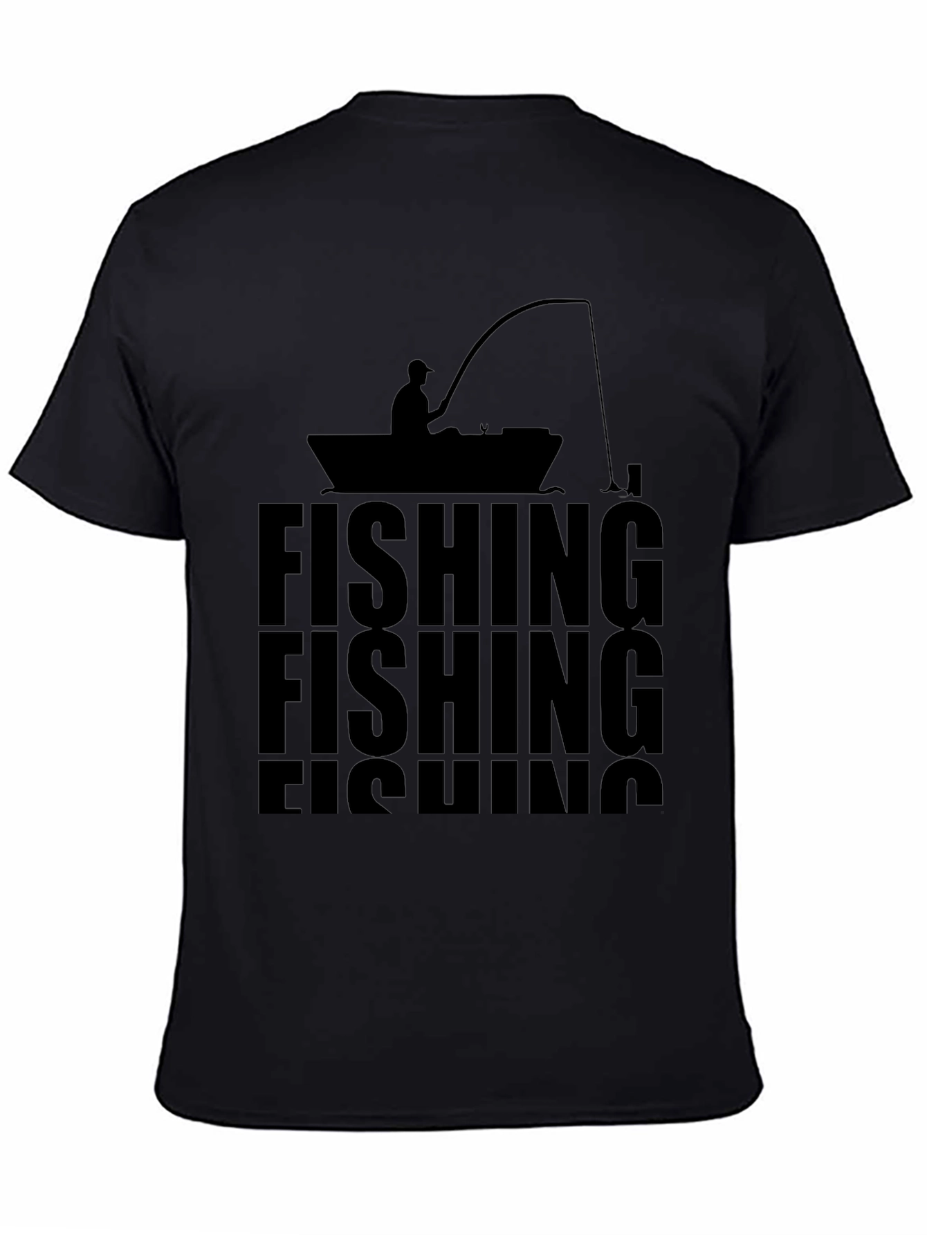 Fishing T-Shirt - Silhouette Design