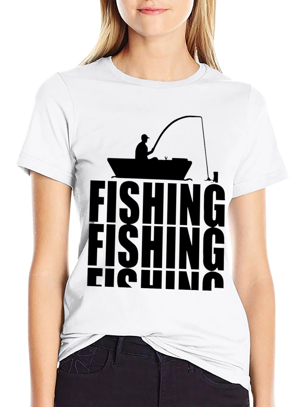 Fishing T-Shirt - Silhouette Design