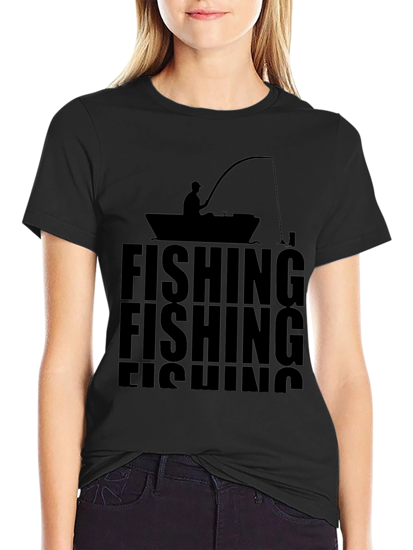 Fishing T-Shirt - Silhouette Design