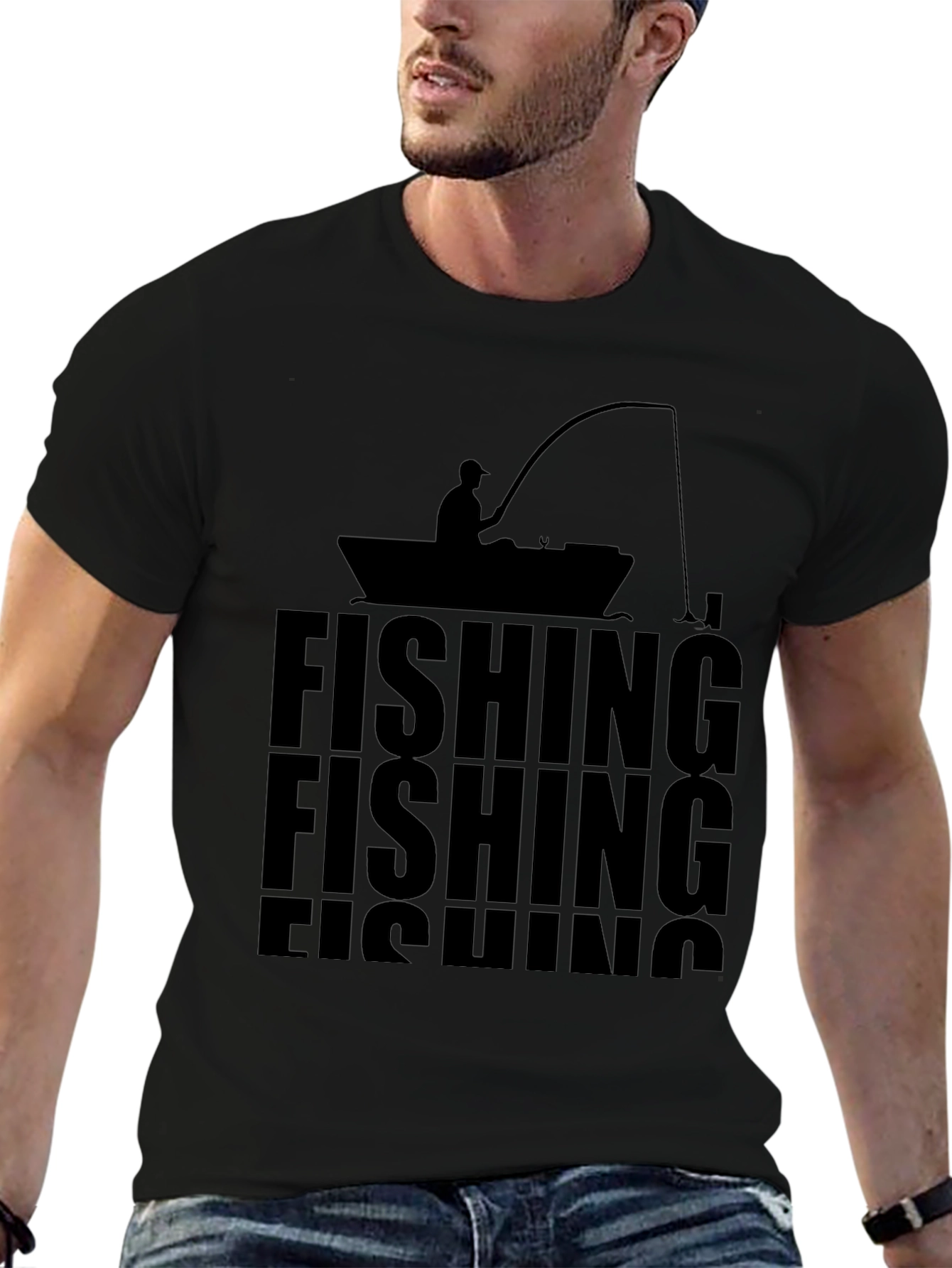 Fishing T-Shirt - Silhouette Design