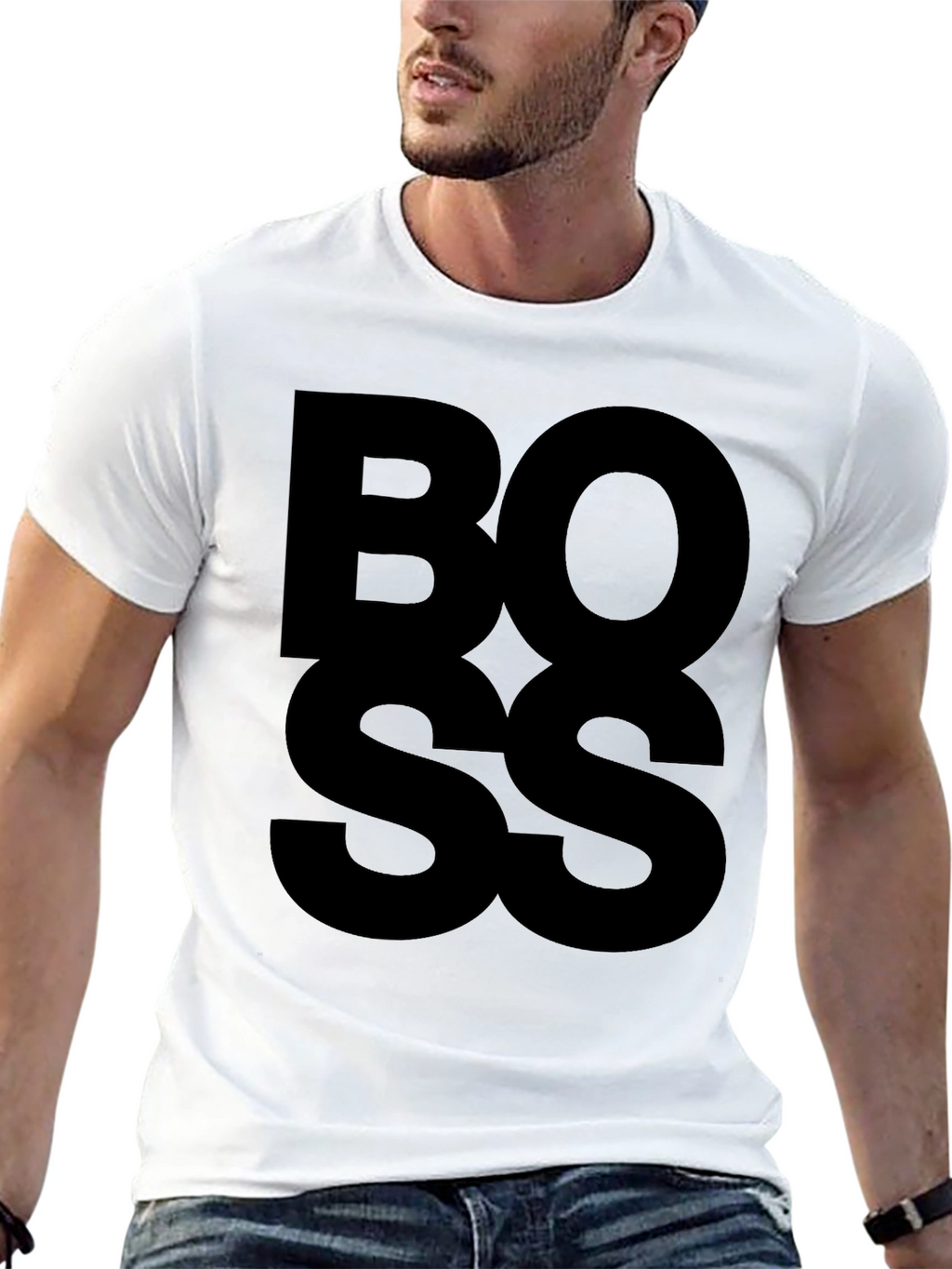 Bold BOSS Graphic Tee - Mens Black T-Shirt