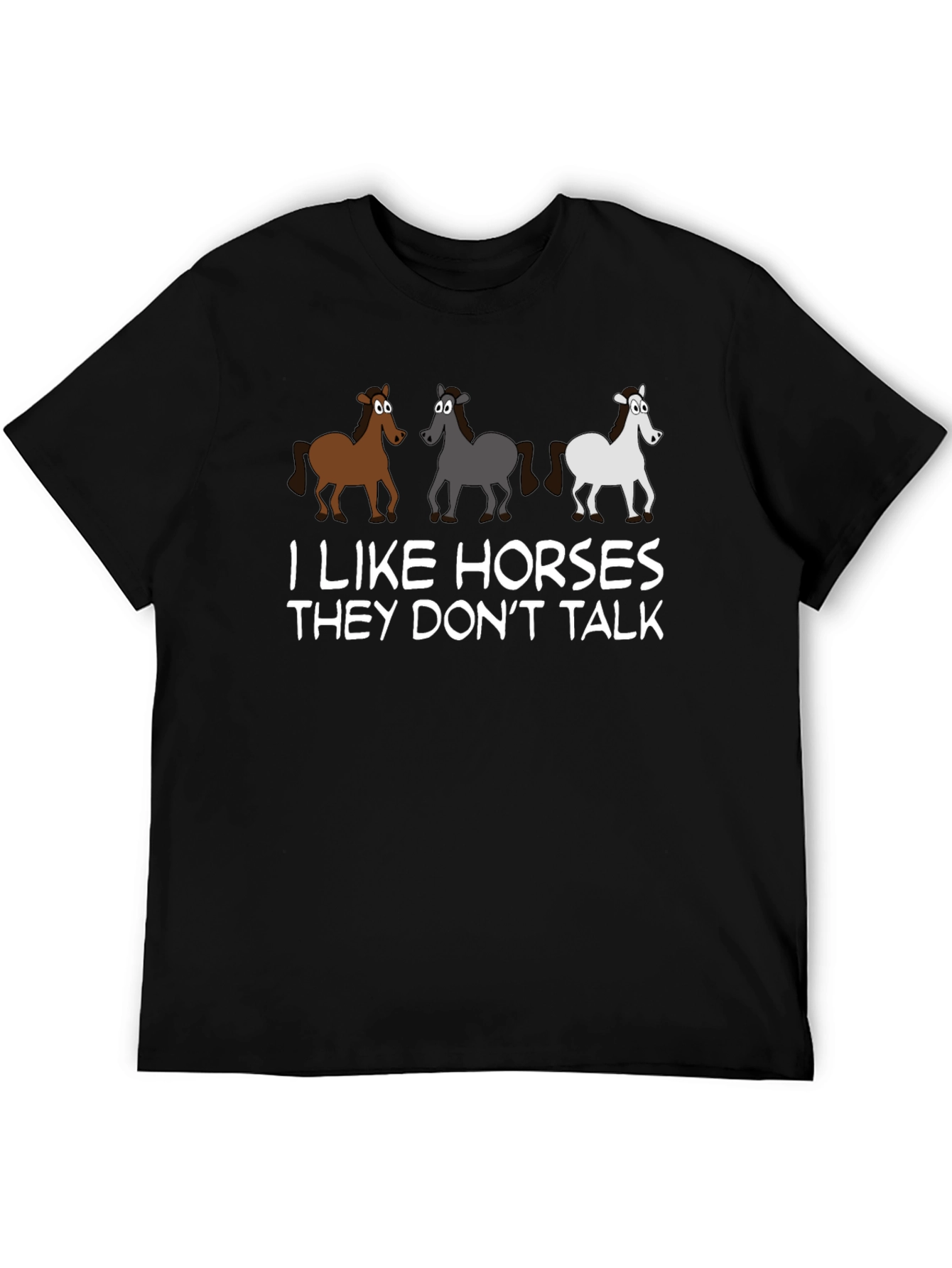 I Like Horses Funny Graphic Tee